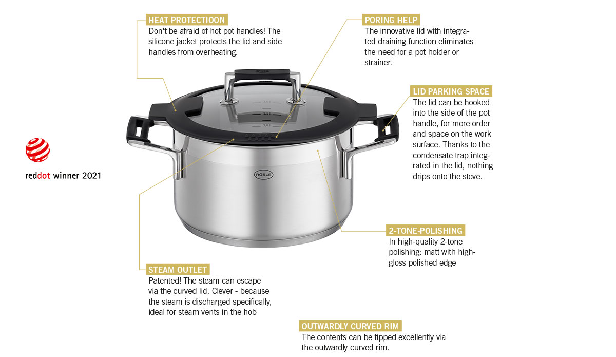 Features of the cooking pot series Silence Pro