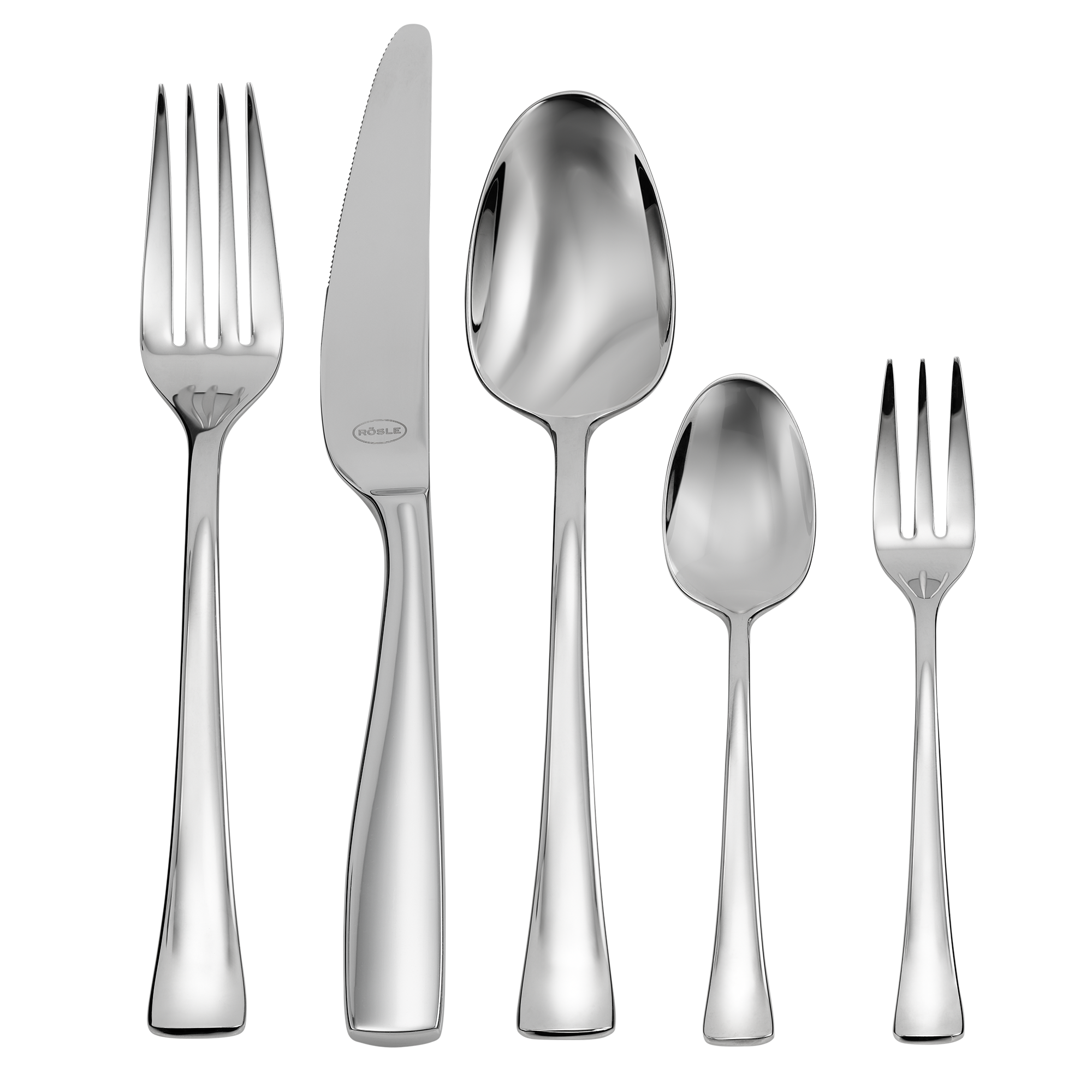 RÖSLE Besteck Set Finus Besteck Set 'Finus', 30-teilig, aus Edelstahl, umfasst Gabel, Messer, Löffel und Dessertgabel.