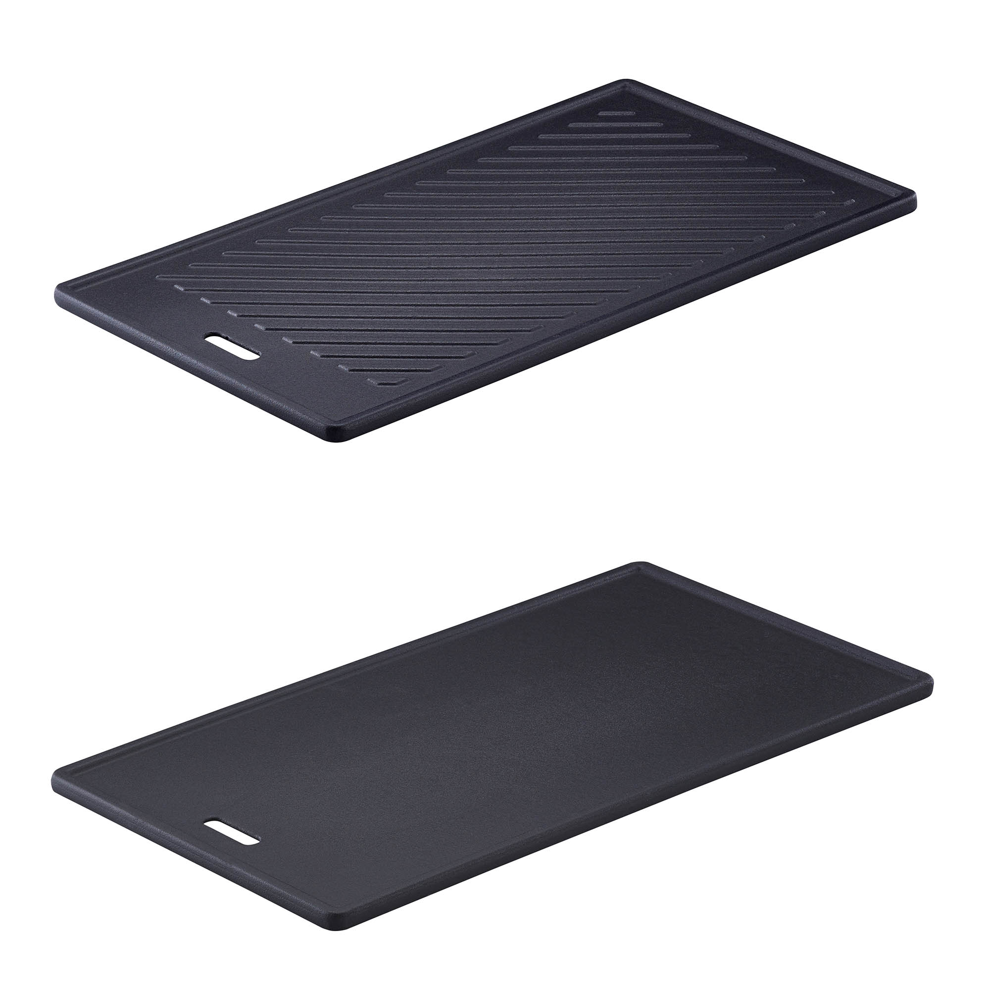 RÖSLE Grillplatte Artiso Grillplatte Artiso, rechteckig, schwarz, aus Gusseisen, mit gerillter und glatter Seite