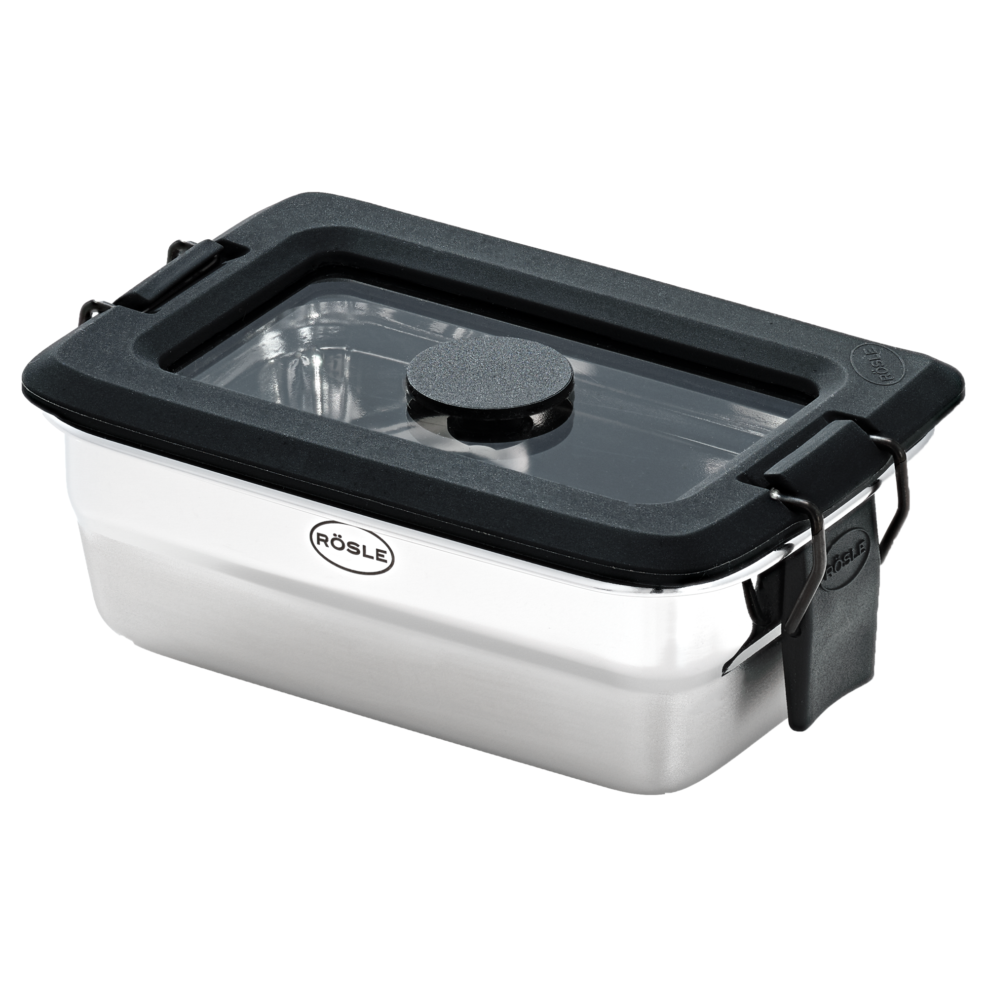 RÖSLE Snack-Set Flexx2go Snack-Set Flexx2go, rechteckige Aufbewahrungsbox aus Edelstahl mit transparentem Deckel und...