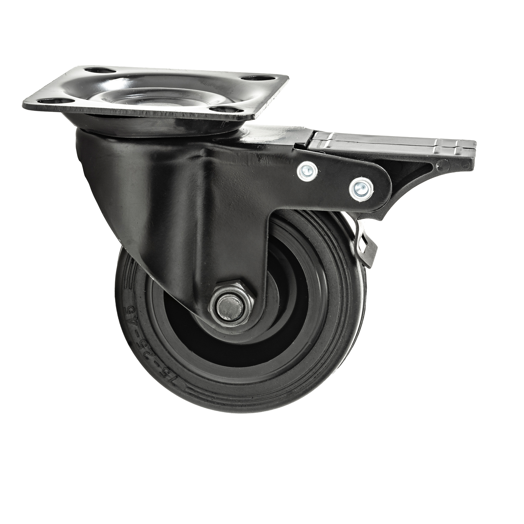 RÖSLE Möbelrolle Möbelrolle, schwarz, aus robustem Material, mit drehbarem Rad und Befestigungsplatte.