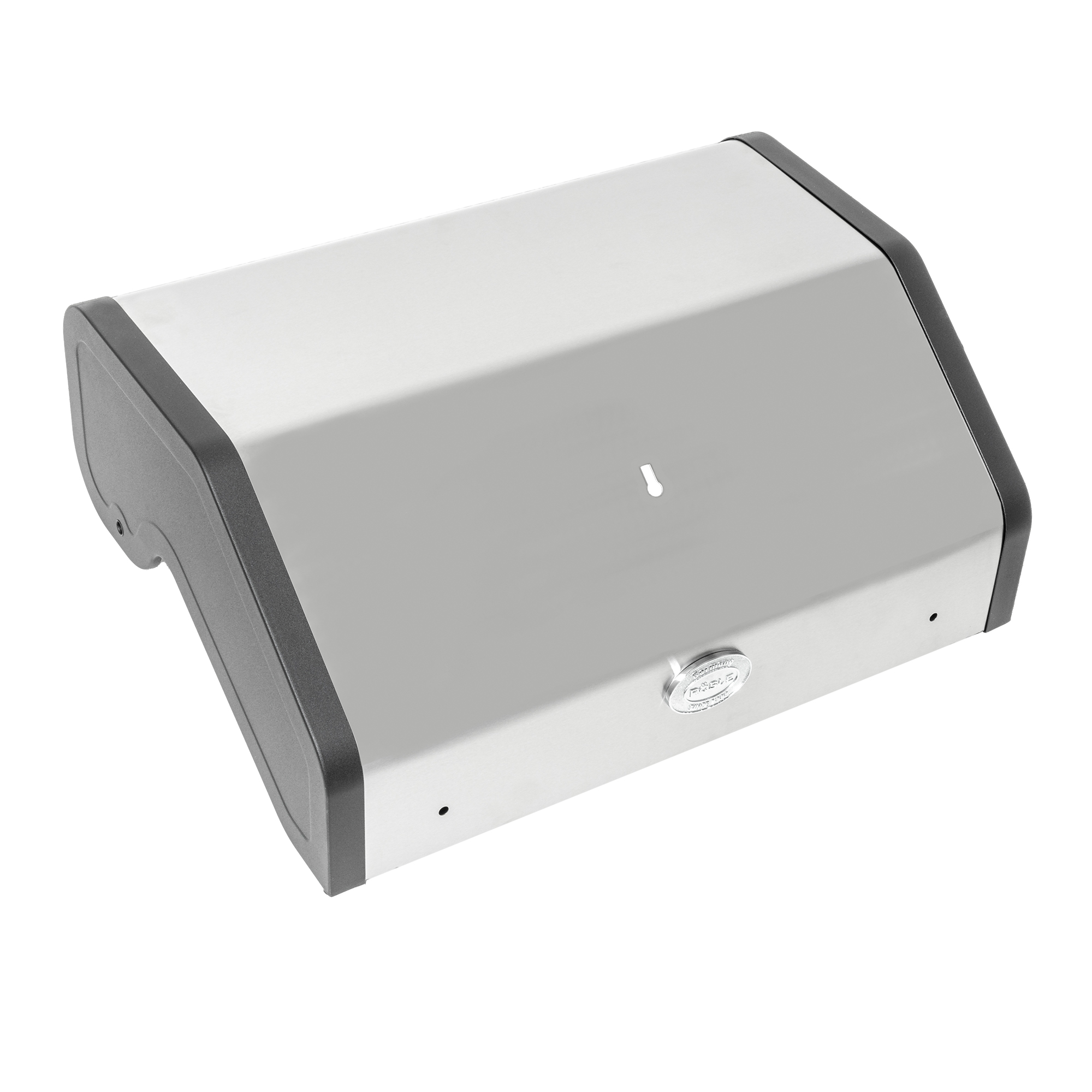 RÖSLE Grilldeckel ohne Griff Grilldeckel aus Edelstahl, rechteckig, ohne Griff, mit silberner Oberfläche und schwarzem...