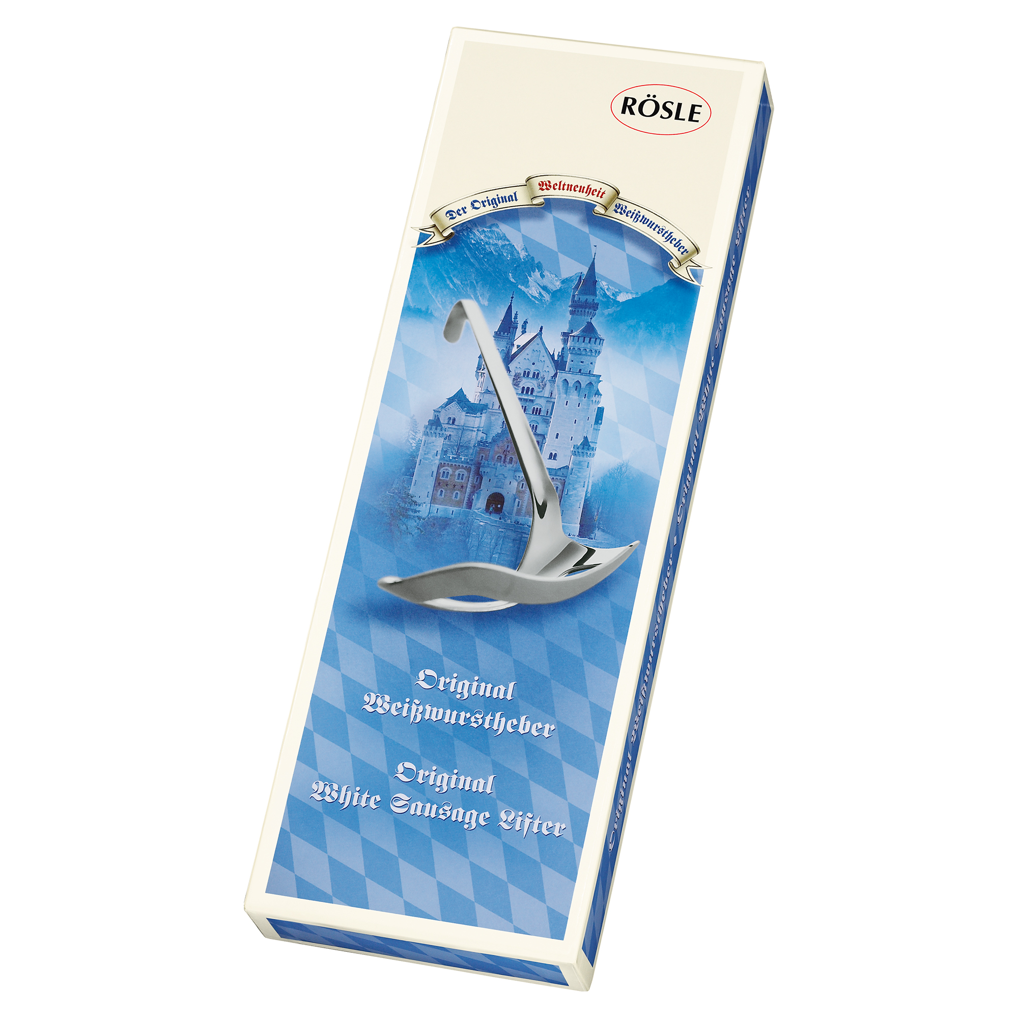 RÖSLE Weißwurstheber Weißwurstheber in Verpackung, Edelstahl, zum Servieren von Weißwürsten.