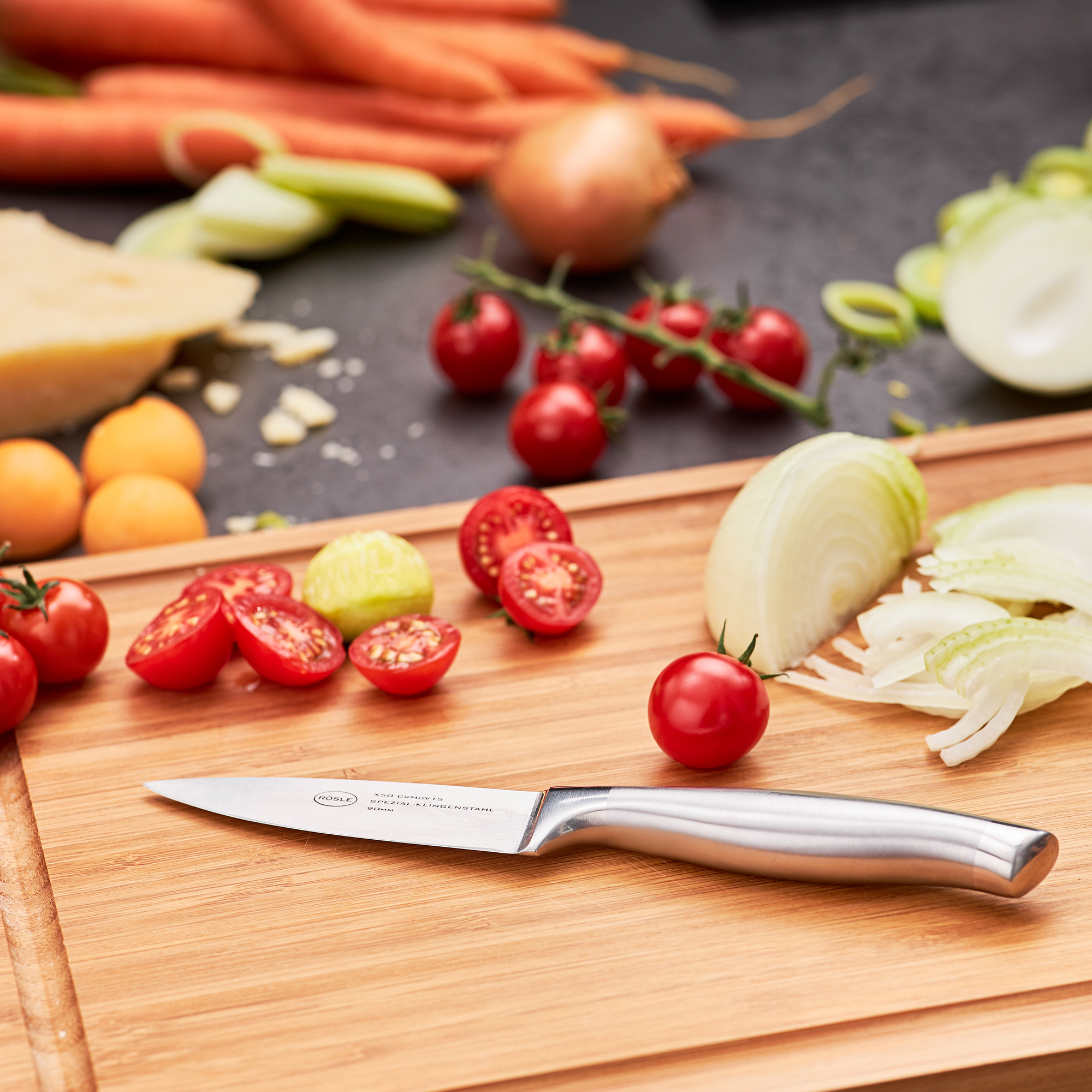 RÖSLE Spickmesser Basic Line Spickmesser der Basic Line, 9 cm, mit Edelstahlklinge und ergonomischem Griff, umgeben von...