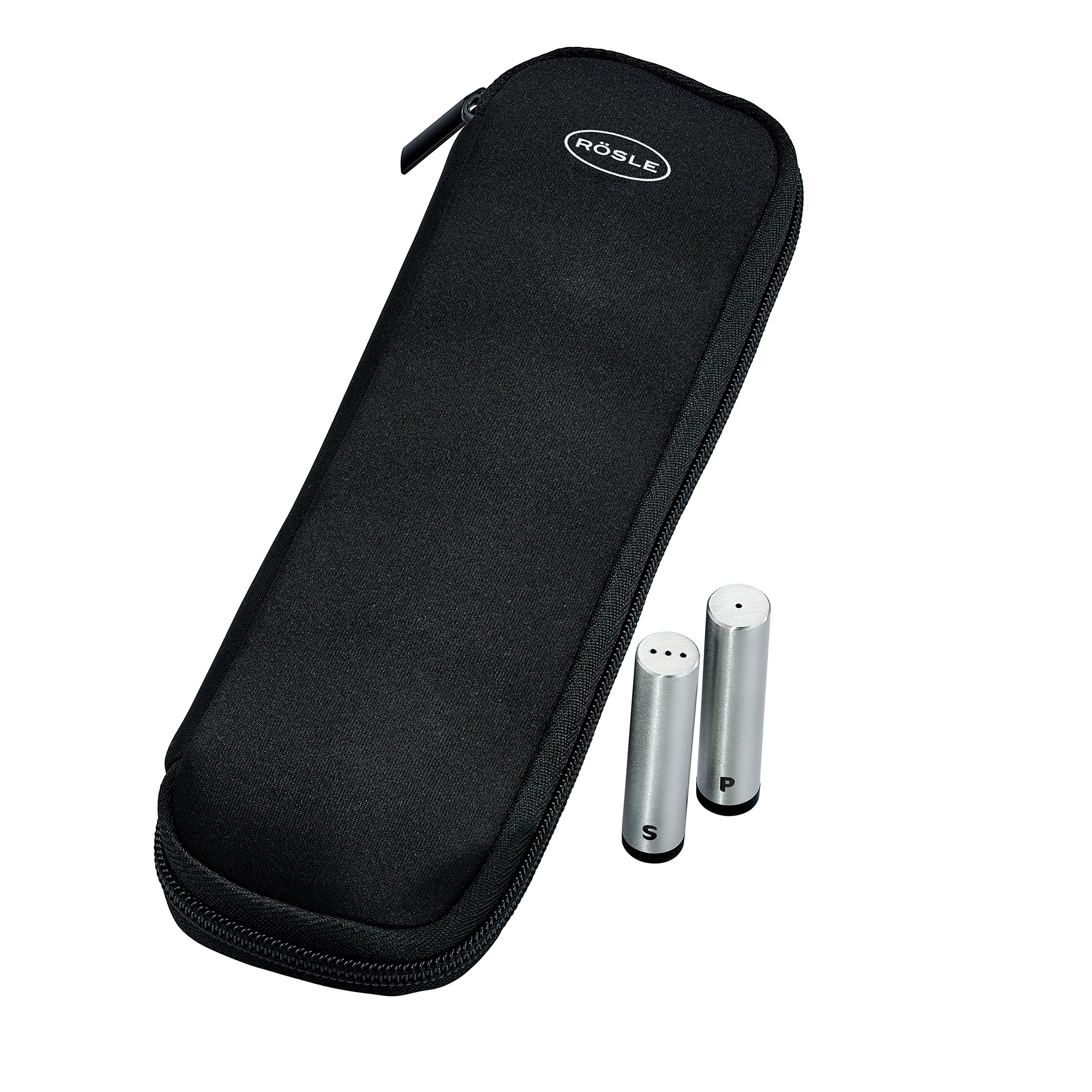RÖSLE Flexx2Go Set – stilvolles Etui mit Salz- und Pfefferstreuern Praktisch & elegant: Das geschlossene Flexx2Go Etui von RÖSLE mit Salz- und Pfefferstreuern...