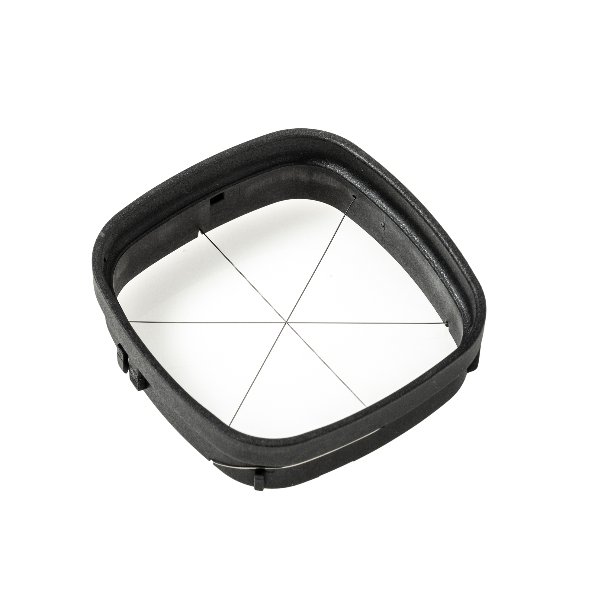 RÖSLE spare wire frame Spare wire frame, square, made of black plastic, with internal markings for orientation.