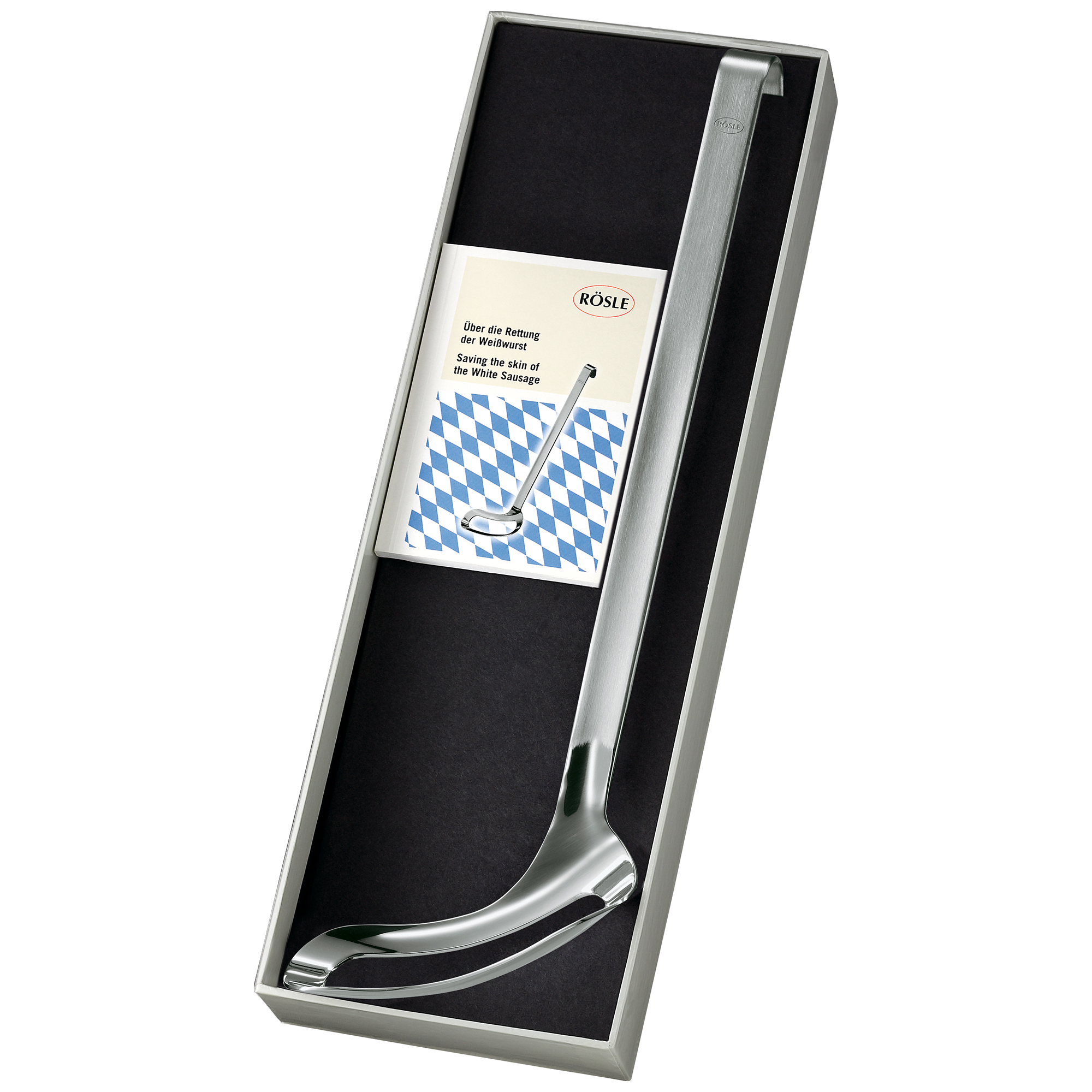 RÖSLE Weißwurstheber Weißwurstheber aus Edelstahl, lang und schmal, in Geschenkverpackung.
