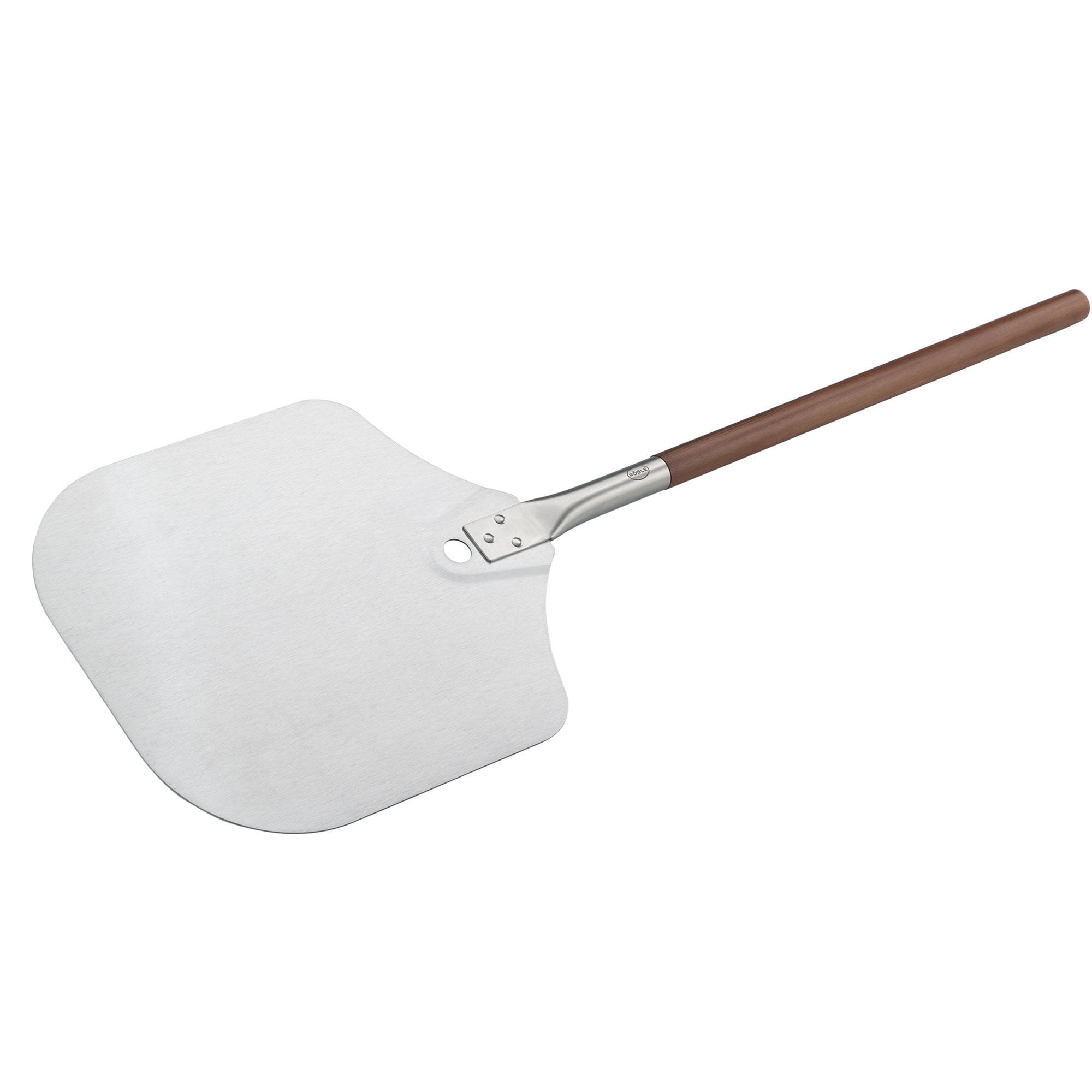 RÖSLE Pizzaschieber Pizzaschieber aus Edelstahl mit Holzgriff, flache, breite Schaufel zum Pizzaholen.