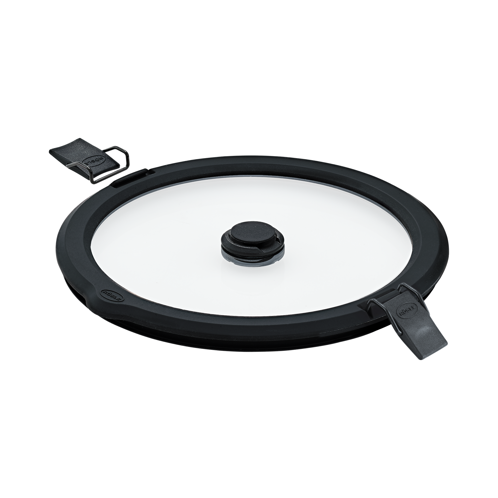 RÖSLE Vakuumdeckel rund 0,4l Vakuumdeckel, rund, 0,4l, schwarz, aus Kunststoff, mit Ventil zur Vakuumversiegelung.