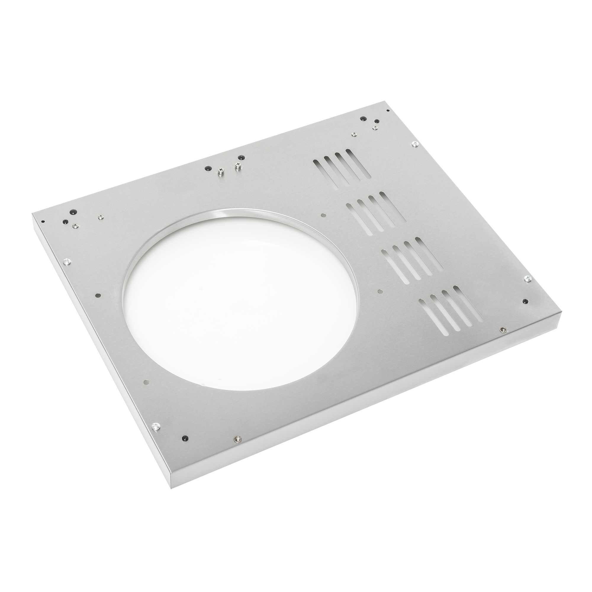 RÖSLE Unterschrank-Boden aus Edelstahl Unterschrank-Boden aus Edelstahl, rechteckig, mit Aussparungen und Belüftungsschlitzen.