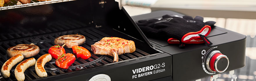 Gas grill VIDERO G2-S in the FC Bayern Edition 
