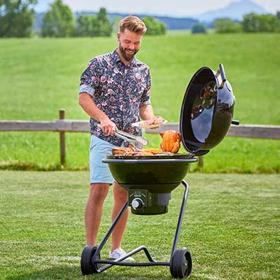 Grillen auf dem Holzkohle Kugelgrill No.1 F60