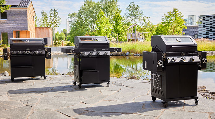 Grillen wie ein König Videro PRO G3-S, G4-S und G6-S in einer Reihe