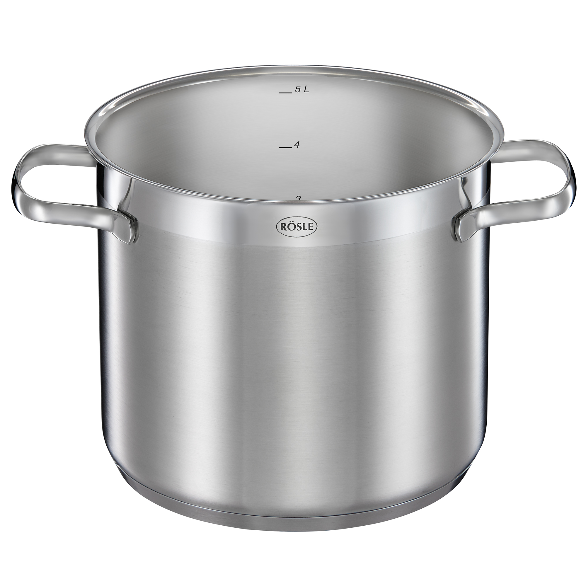 RÖSLE Pastatopf Elegance 20 cm Pastatopf Elegance, 20 cm, aus Edelstahl, mit zwei Griffen und Innenmarkierungen für Volumen.