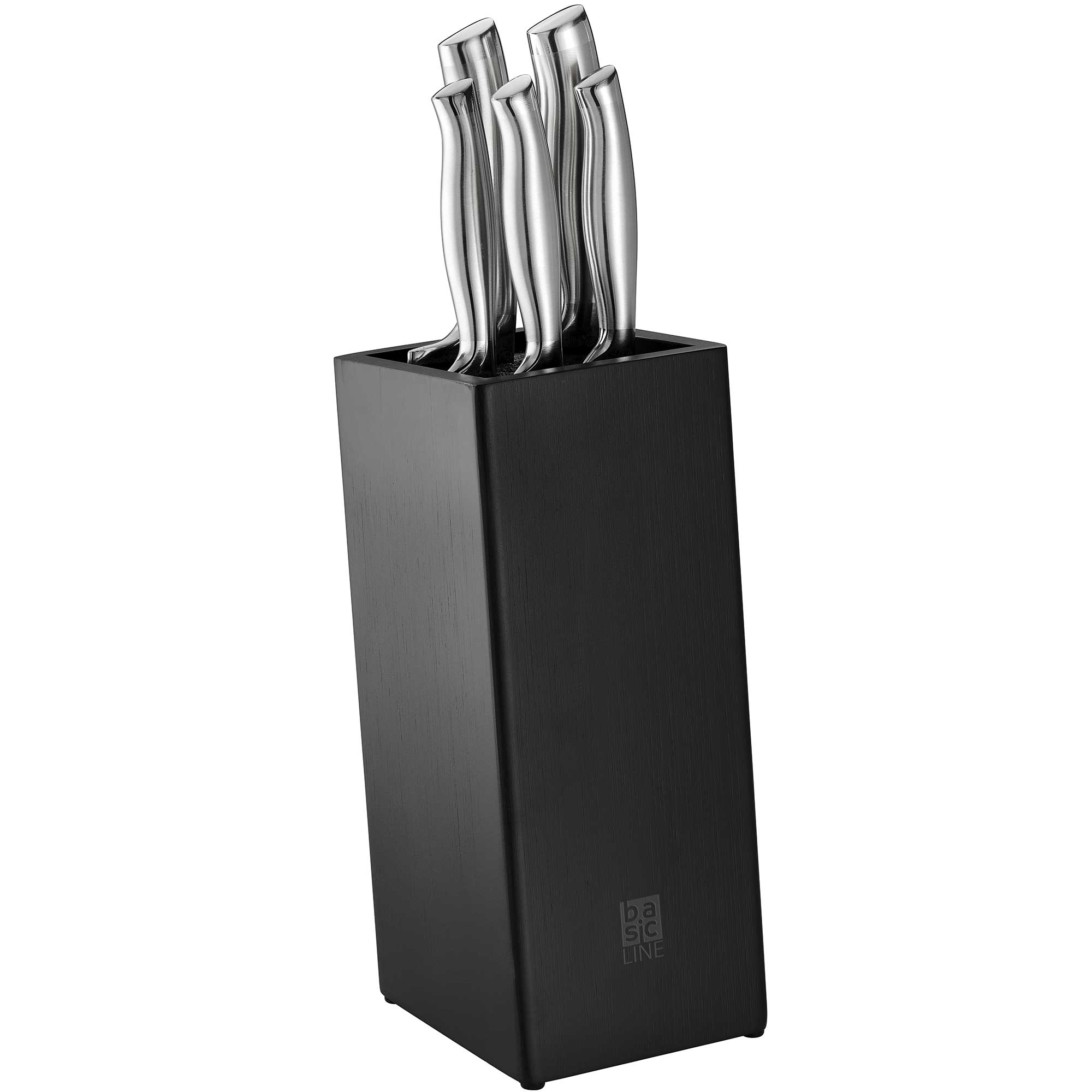 Messerblock Basic Line von RÖSLE Messerblock Basic Line mit vier Edelstahlmessern in schwarzem Halter