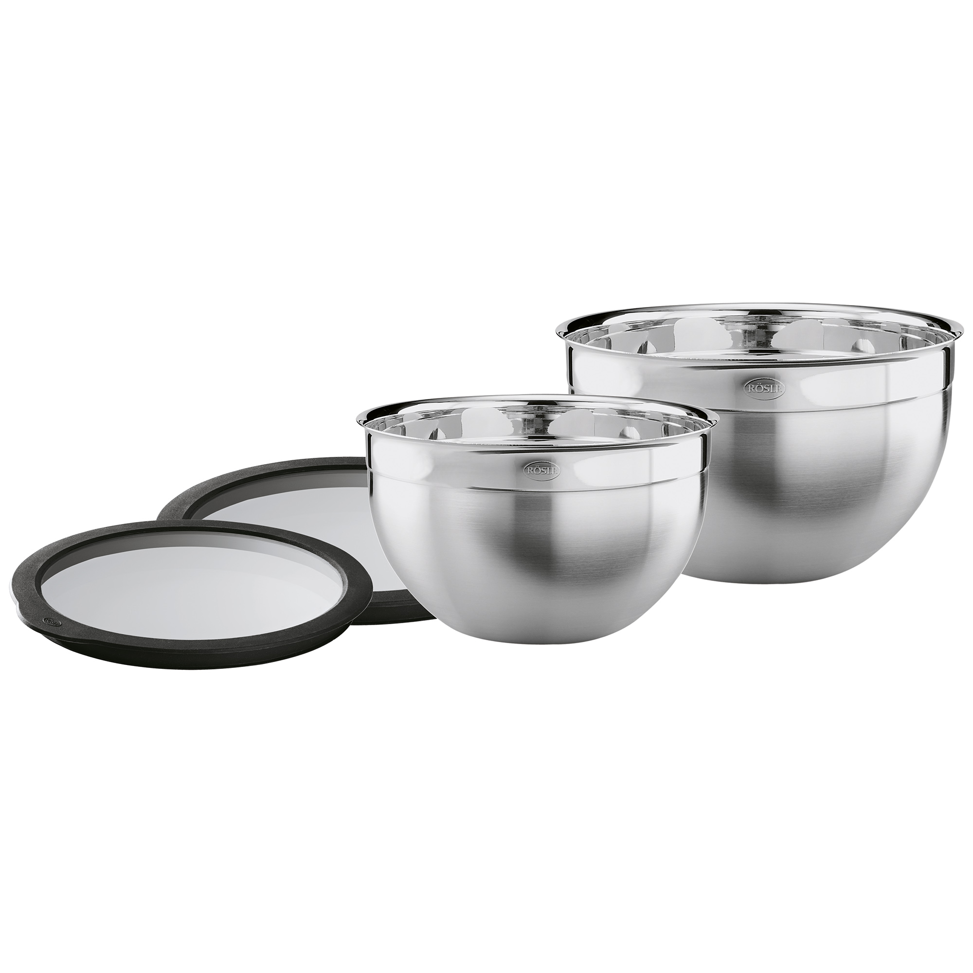 Bowls Set with airtight Lids from glass 2 pieces(Ø 20 cm I 8.0 in. and 24 cm I 9.5 in.)