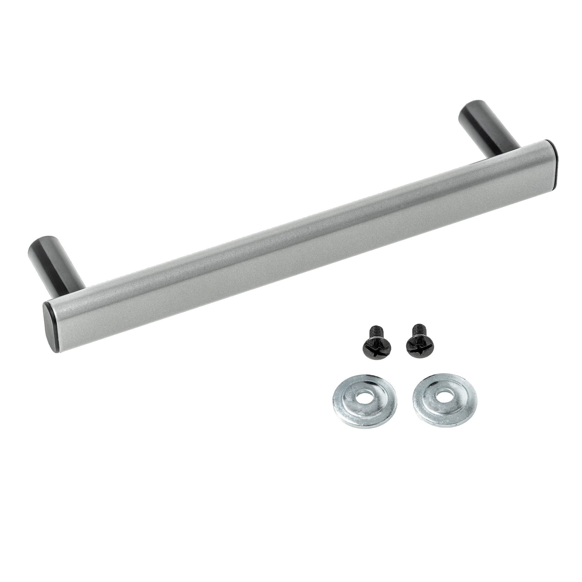 RÖSLE Edelstahl Deckelgriff mit Halter Deckelgriff aus Edelstahl mit Halter und Schrauben, gerade Form, silberfarben