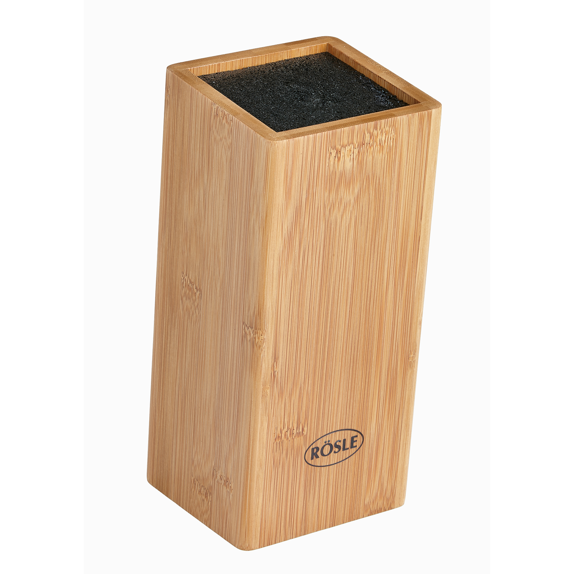 RÖSLE Messerblock Cuisine 7-teilig Messerblock aus Bambus, rechteckige Form, für 7 Teile, mit schwarzem Innenmaterial.