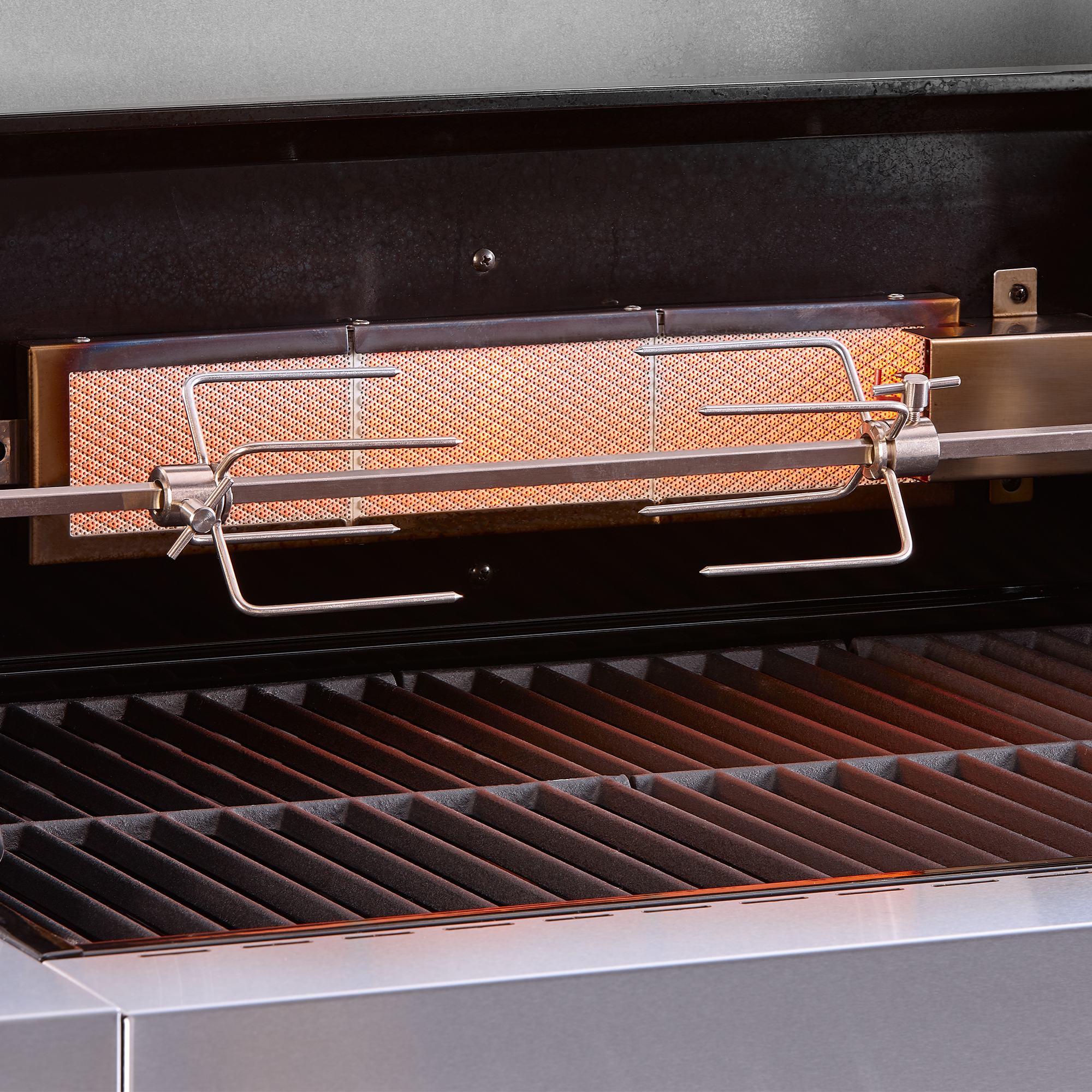 RÖSLE Videro G4-SK Gasgrill mit Rotisserie Gasgrill BBQ Station Videro G4-SK mit Edelstahl-Rotisserie und Heizstrahler.