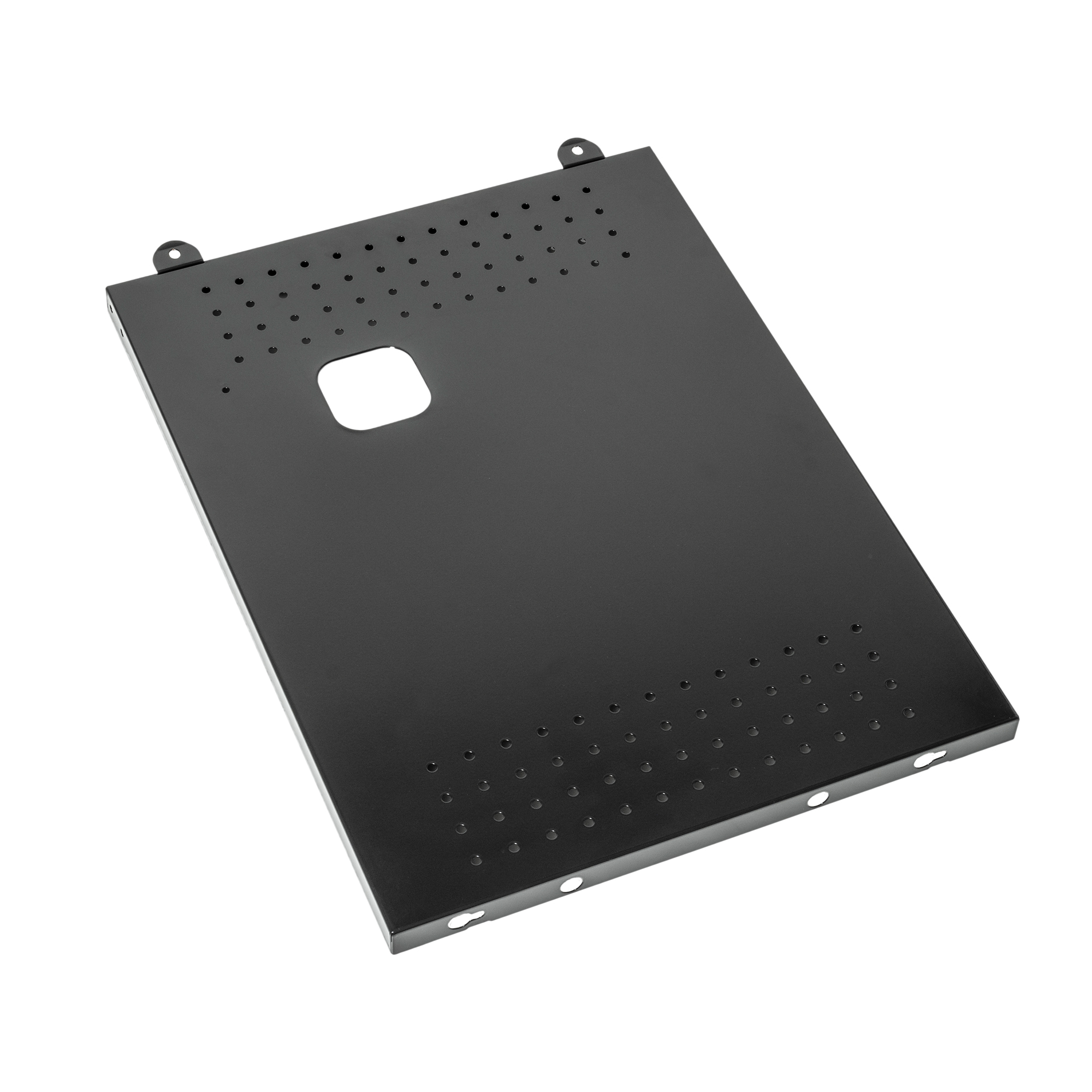 RÖSLE Unterschrankplatte schwarz Unterschrankplatte, rechte Ausführung, schwarz, aus Metall mit Belüftungslöchern
