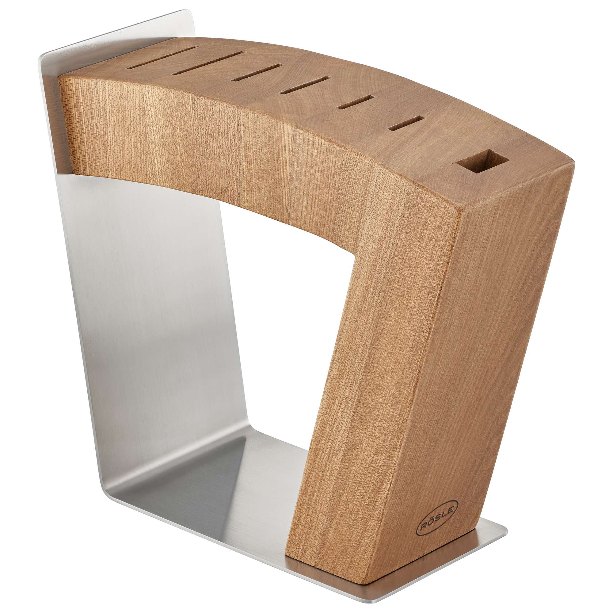 RÖSLE MoveX knife block MoveX knife block made of wood and stainless steel, with space for several knives