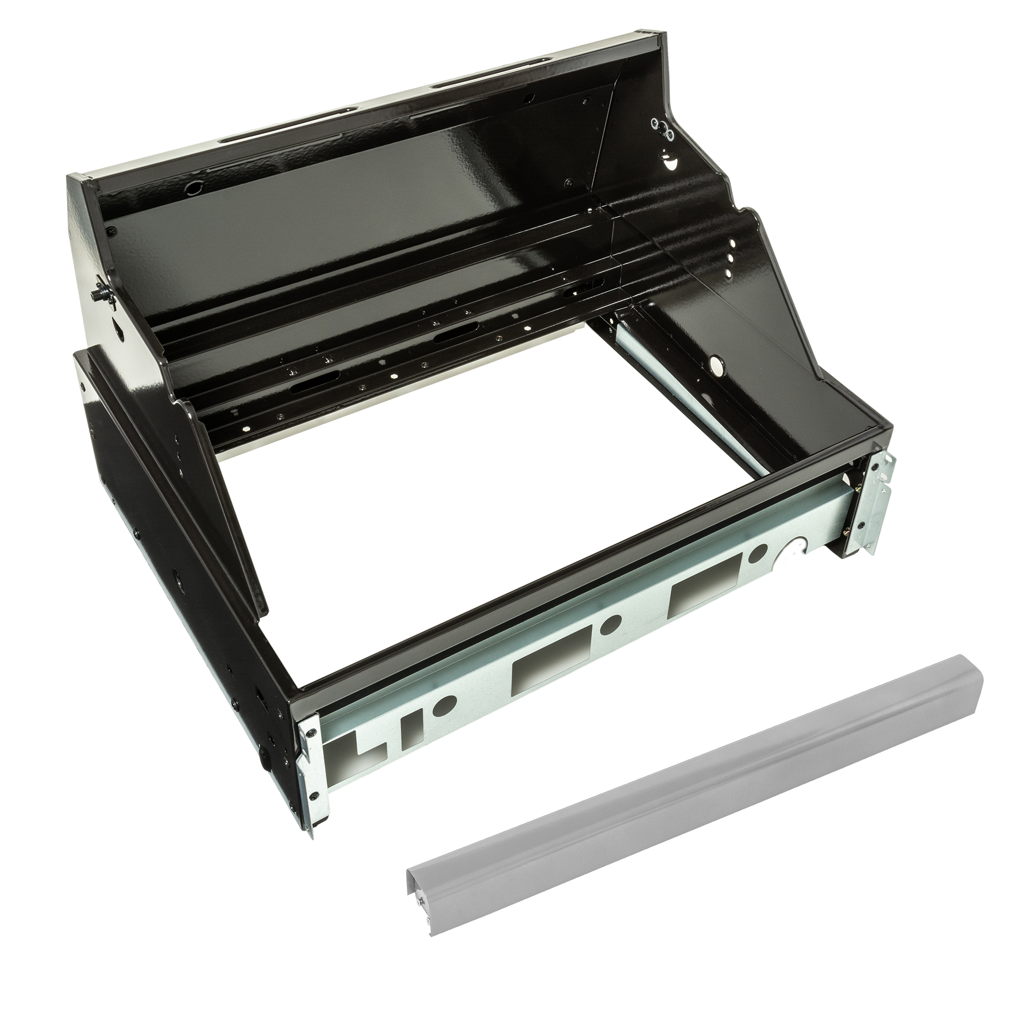 RÖSLE Brennkammer für Grill Brennkammer für Grill, schwarz, aus Metall, mit abgerundeten Kanten und einer separaten silbernen...