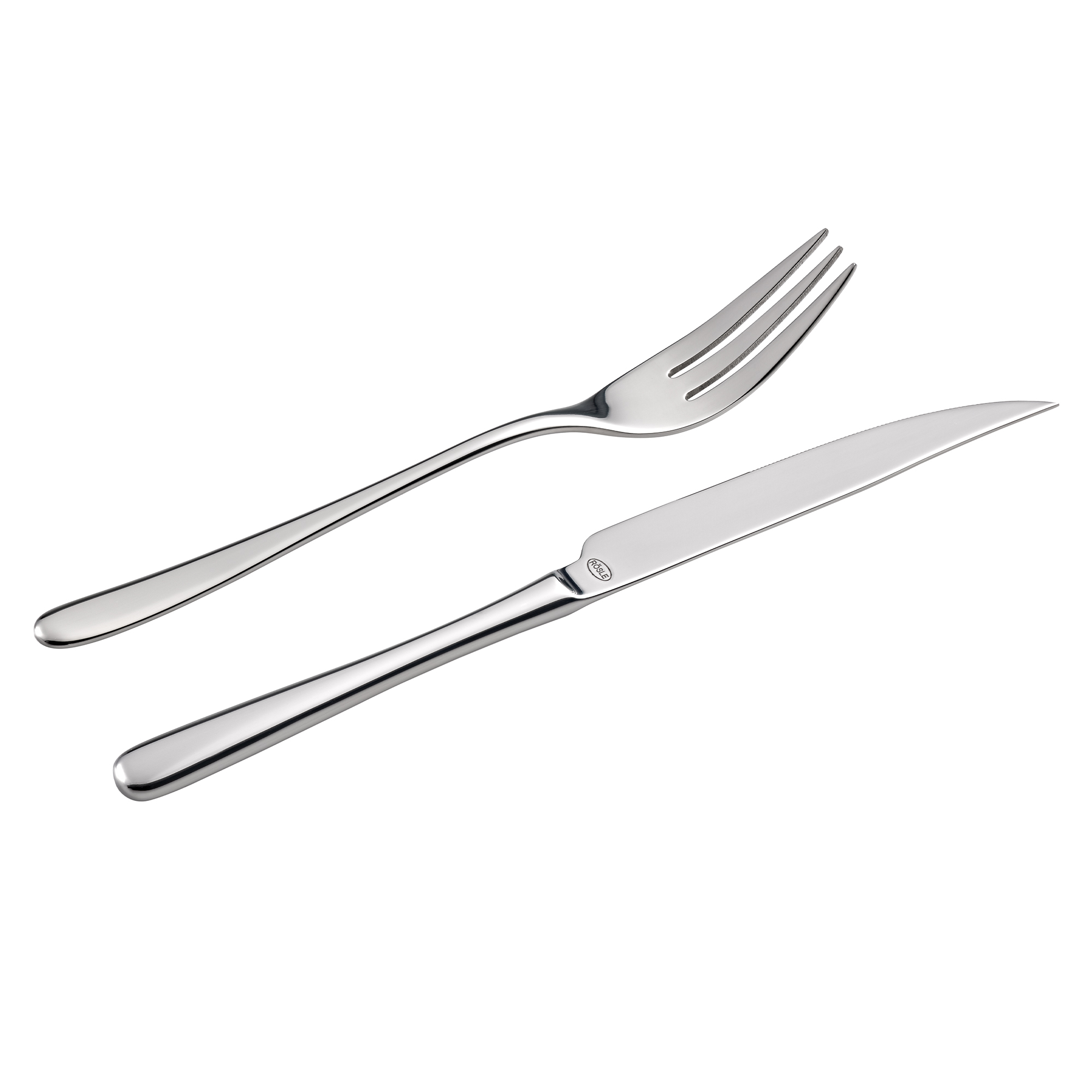 RÖSLE Steakbesteck-Set aus Edelstahl Steakbesteck-Set, 12-teilig, aus Edelstahl, bestehend aus einer Gabel und einem Messer.
