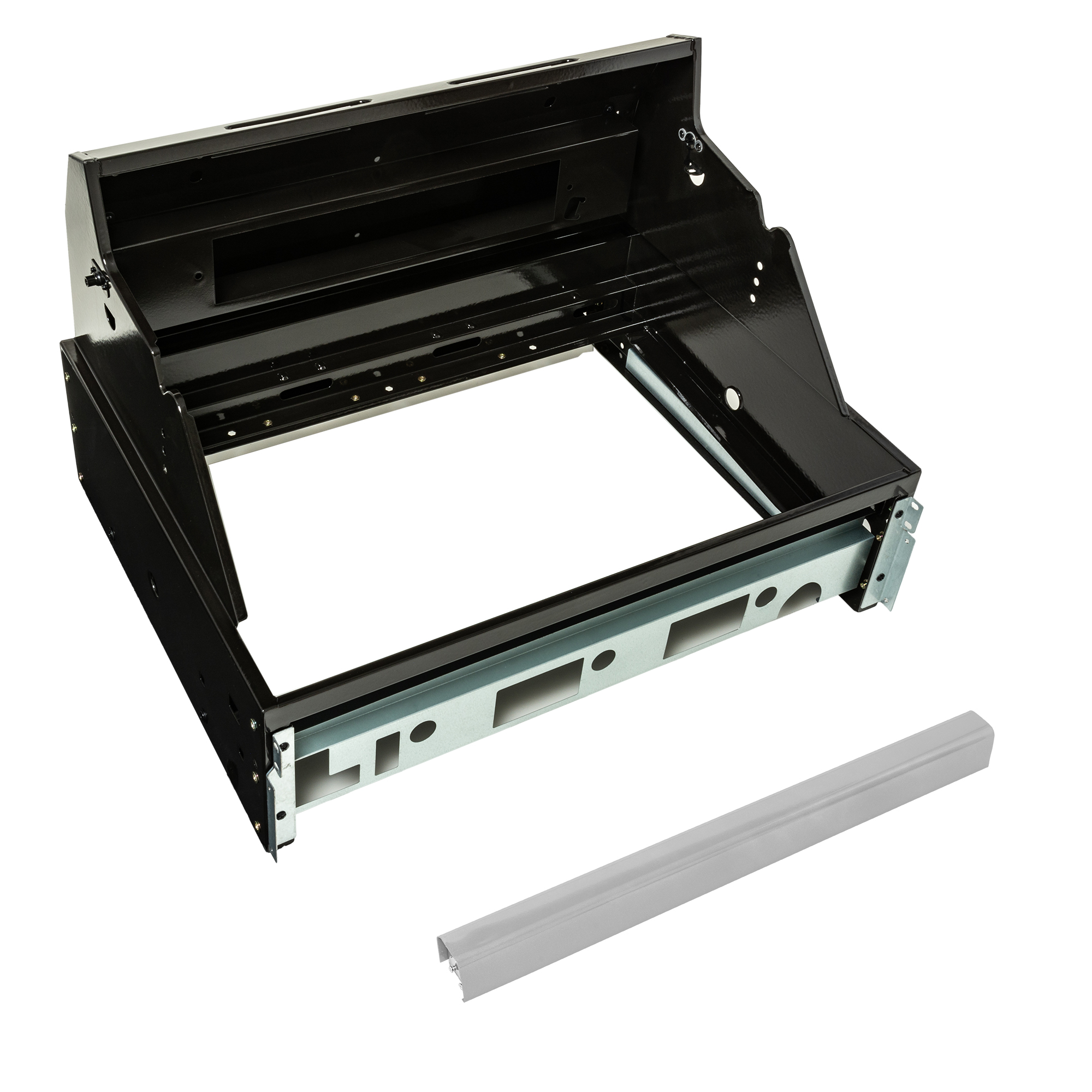 RÖSLE Brennkammer Brennkammer für Grill, schwarz, aus Metall, rechteckige Form, mit Schienen.