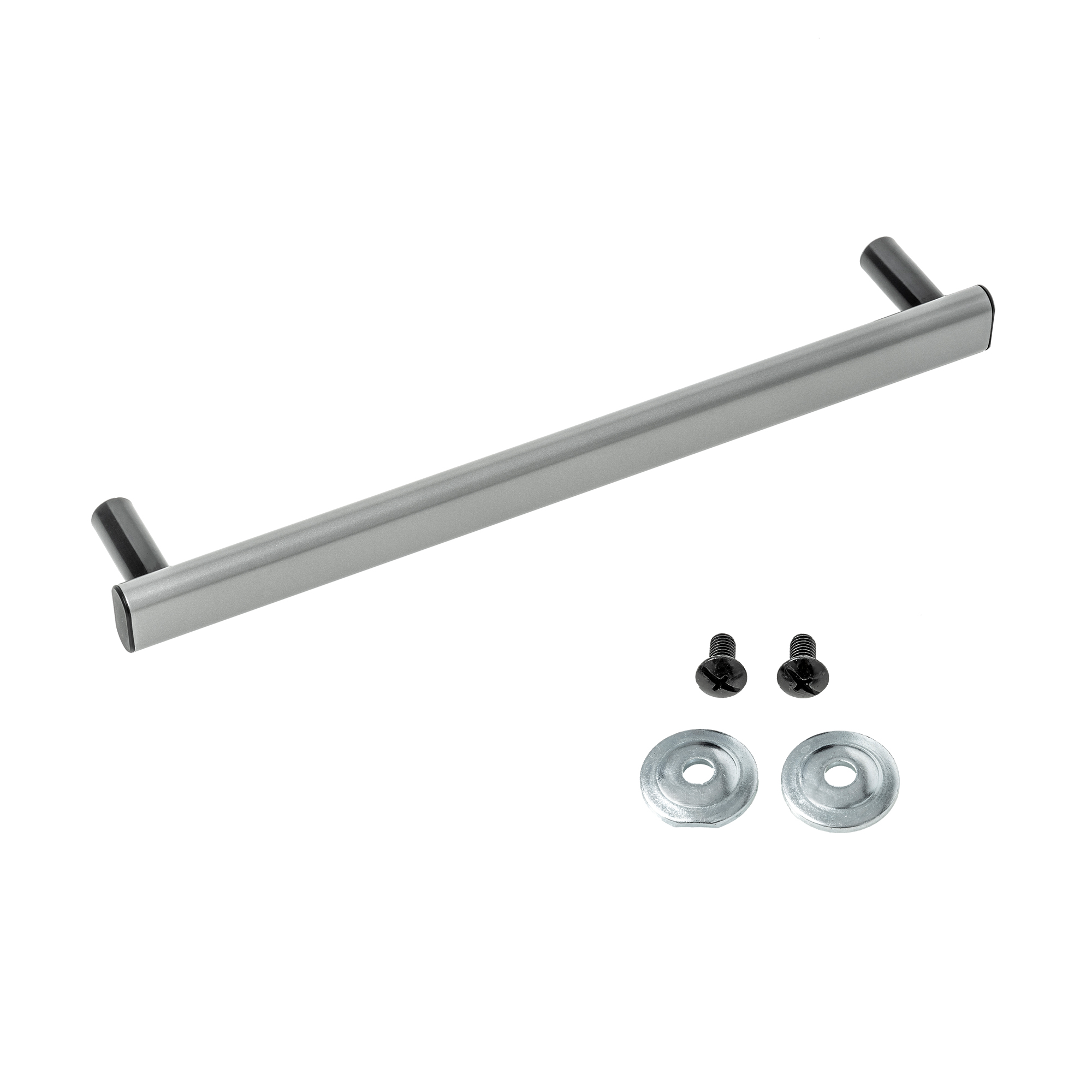 RÖSLE stainless steel lid handle with holder Stainless steel lid handle with holder and screws, elongated shape, silver-coloured.