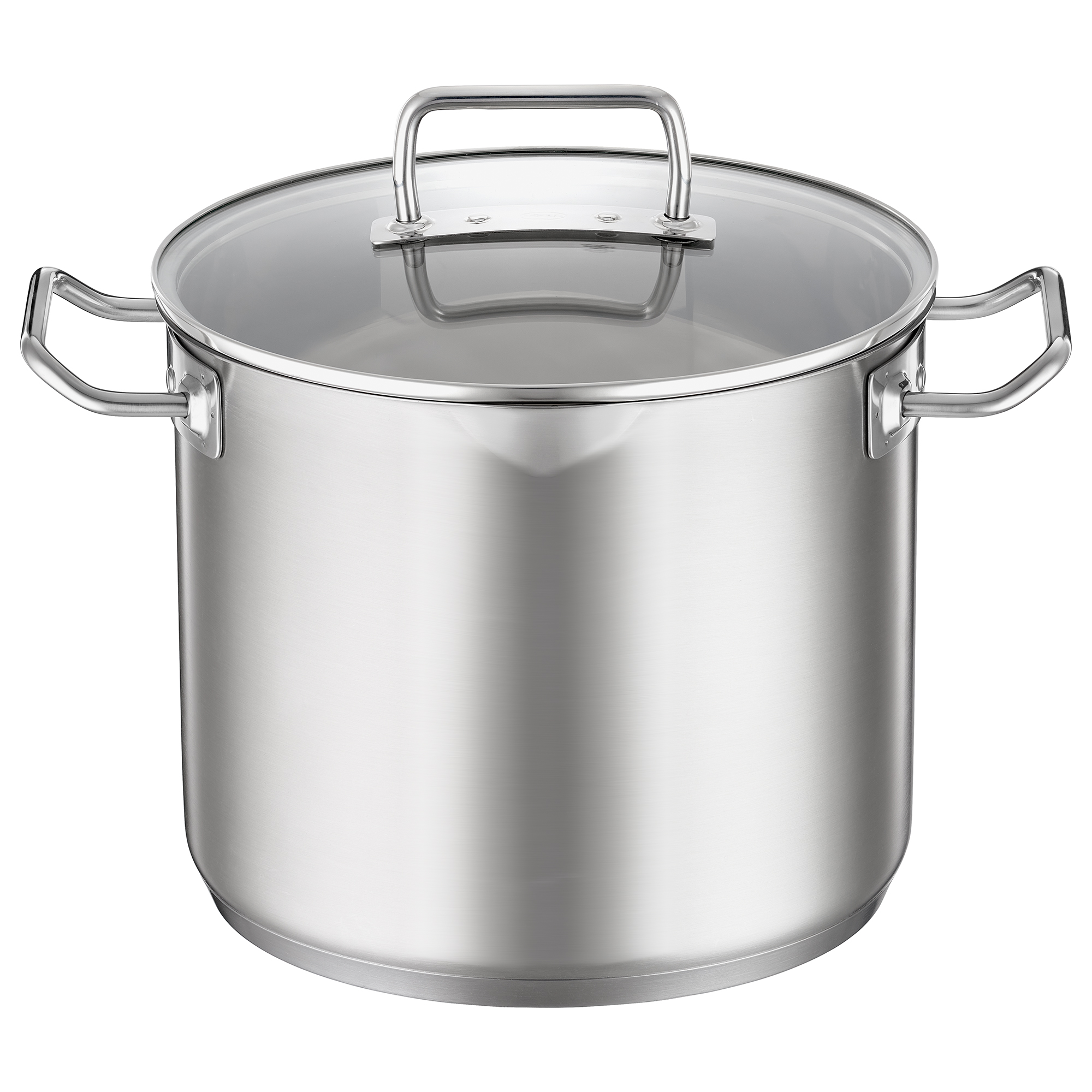 RÖSLE Edelstahl Gemüsetopf mit Glasdeckel Gemüsetopf, 24 cm, aus Edelstahl, mit Glasdeckel und zwei Griffen