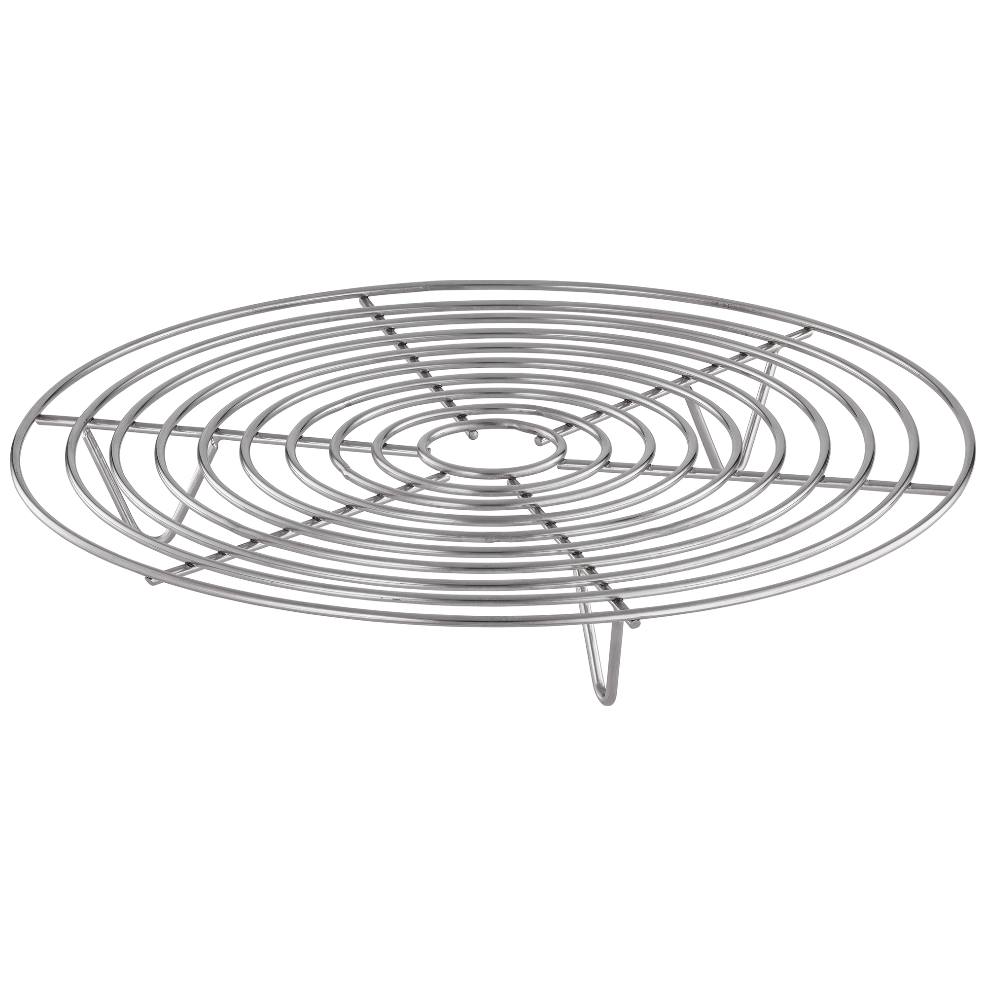 RÖSLE stainless steel shelf rack for steam cooker Steam oven shelf rack made of stainless steel, round, with sturdy feet.