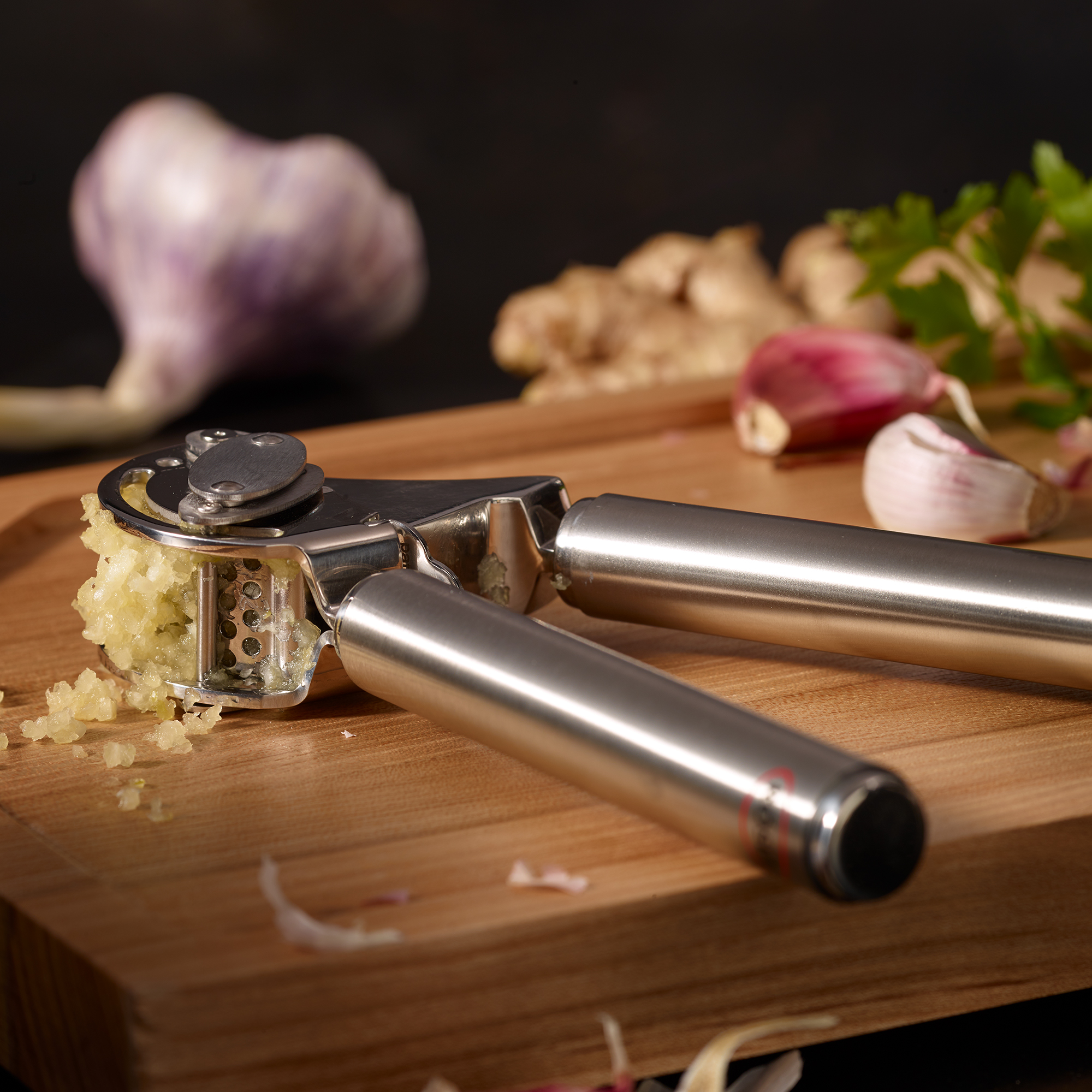 Garlic Press with Scraper