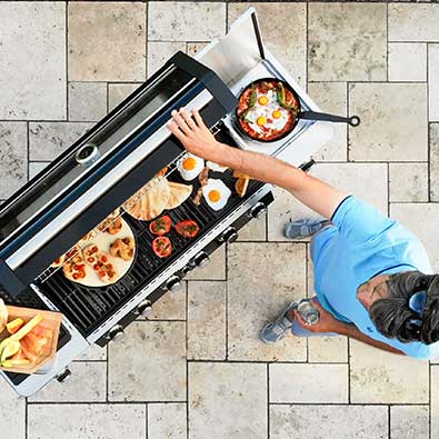 Gas barbecue BBQ Station Videro G6-S from above