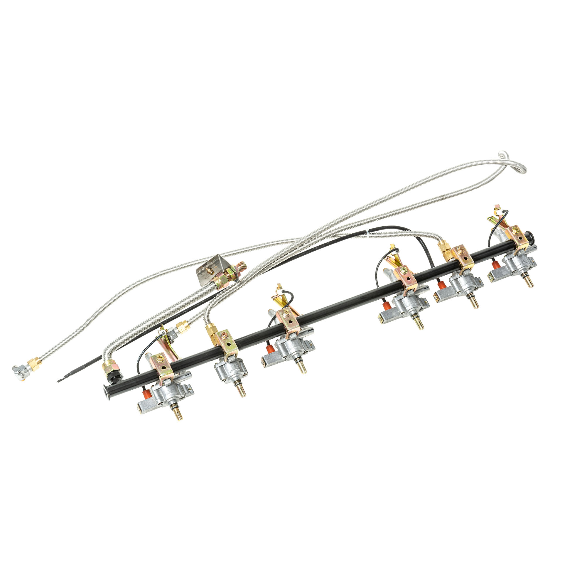 RÖSLE Ventileinheit komplett Ventileinheit komplett mit mehreren Ventilen und Anschlussleitungen, aus Metall, für Grillgeräte.