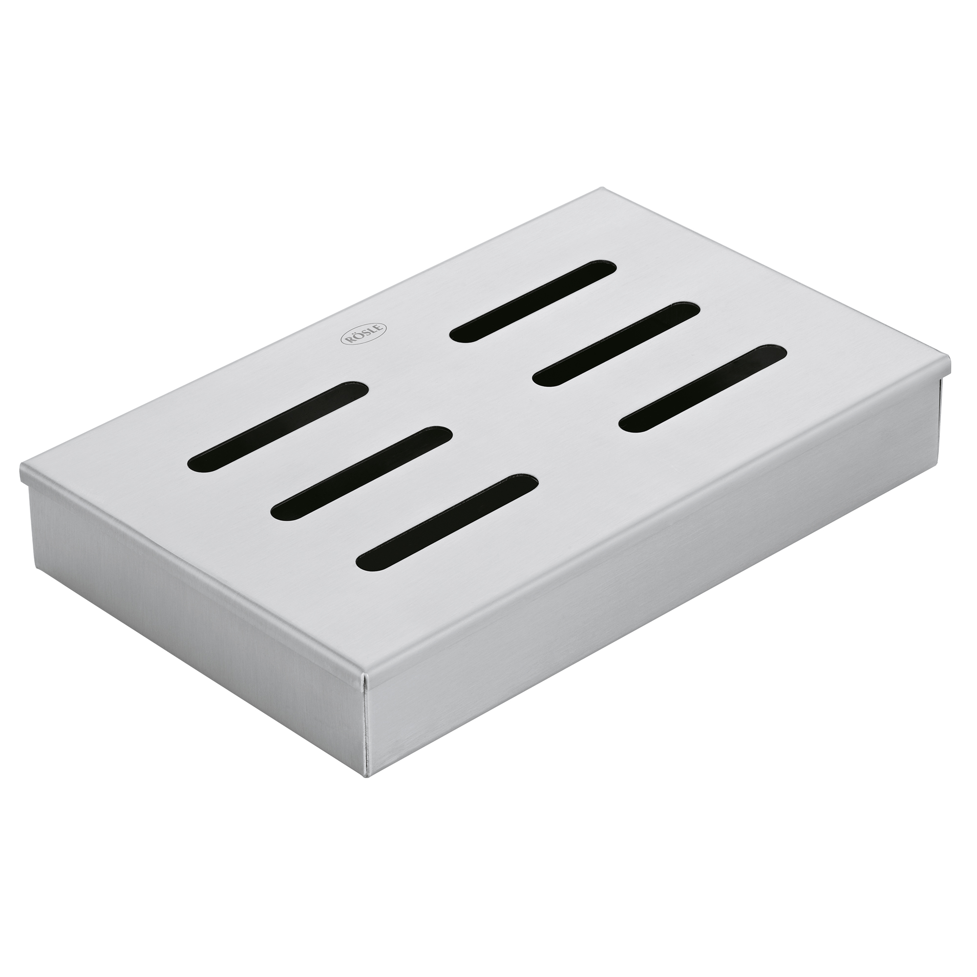 RÖSLE Räucherbox aus Edelstahl Räucherbox aus Edelstahl, rechteckig mit Lüftungsschlitzen, ideal zum Räuchern von Lebensmitteln.