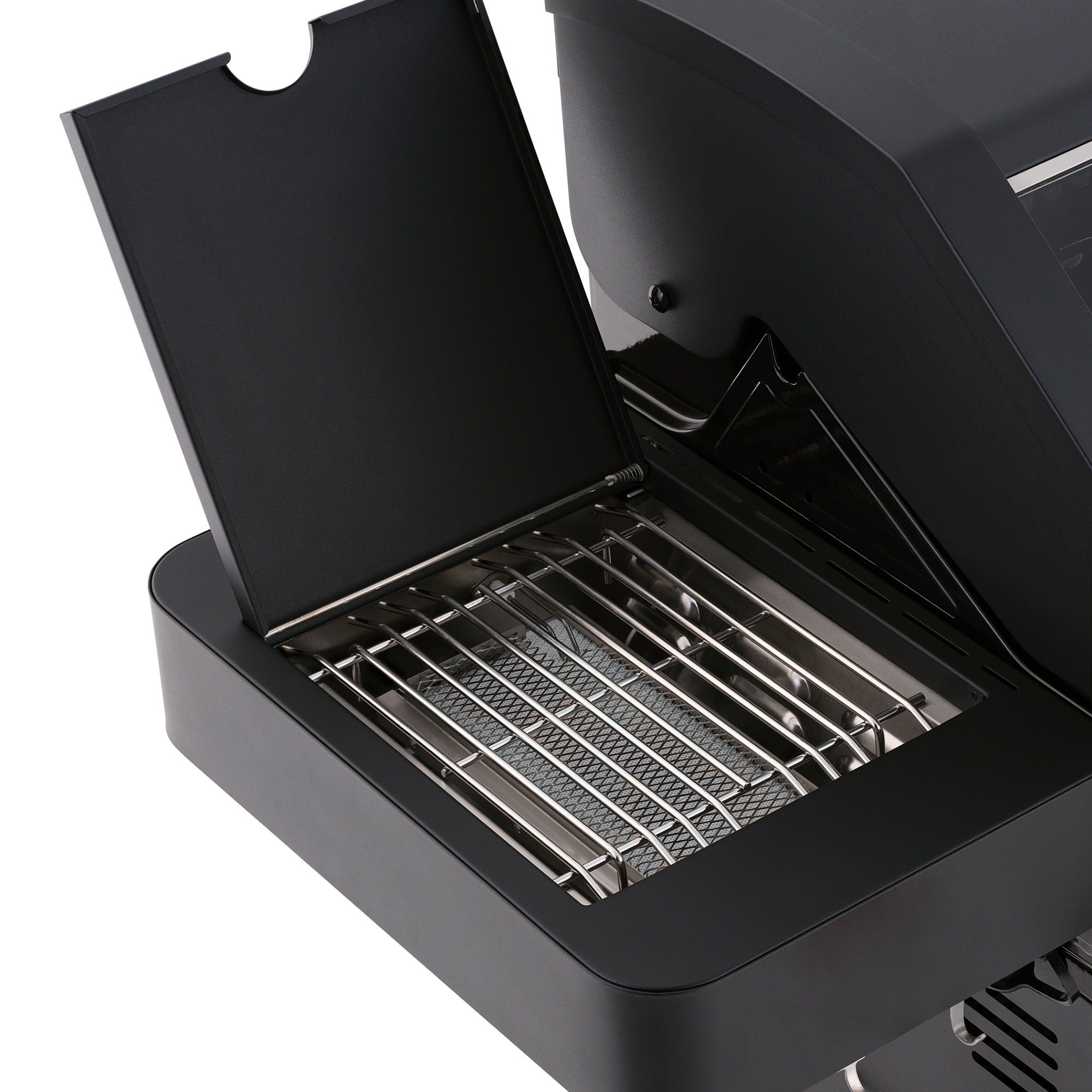 RÖSLE BBQ-Station VIDERO G3-PIT NERO 50mbar BBQ-Station VIDERO G3-PIT NERO 50mbar Ansicht links mit Primezone
