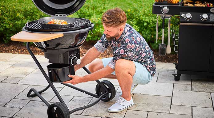 Charcoal kettle grill No.1 F60 NERO with ash collecting tray