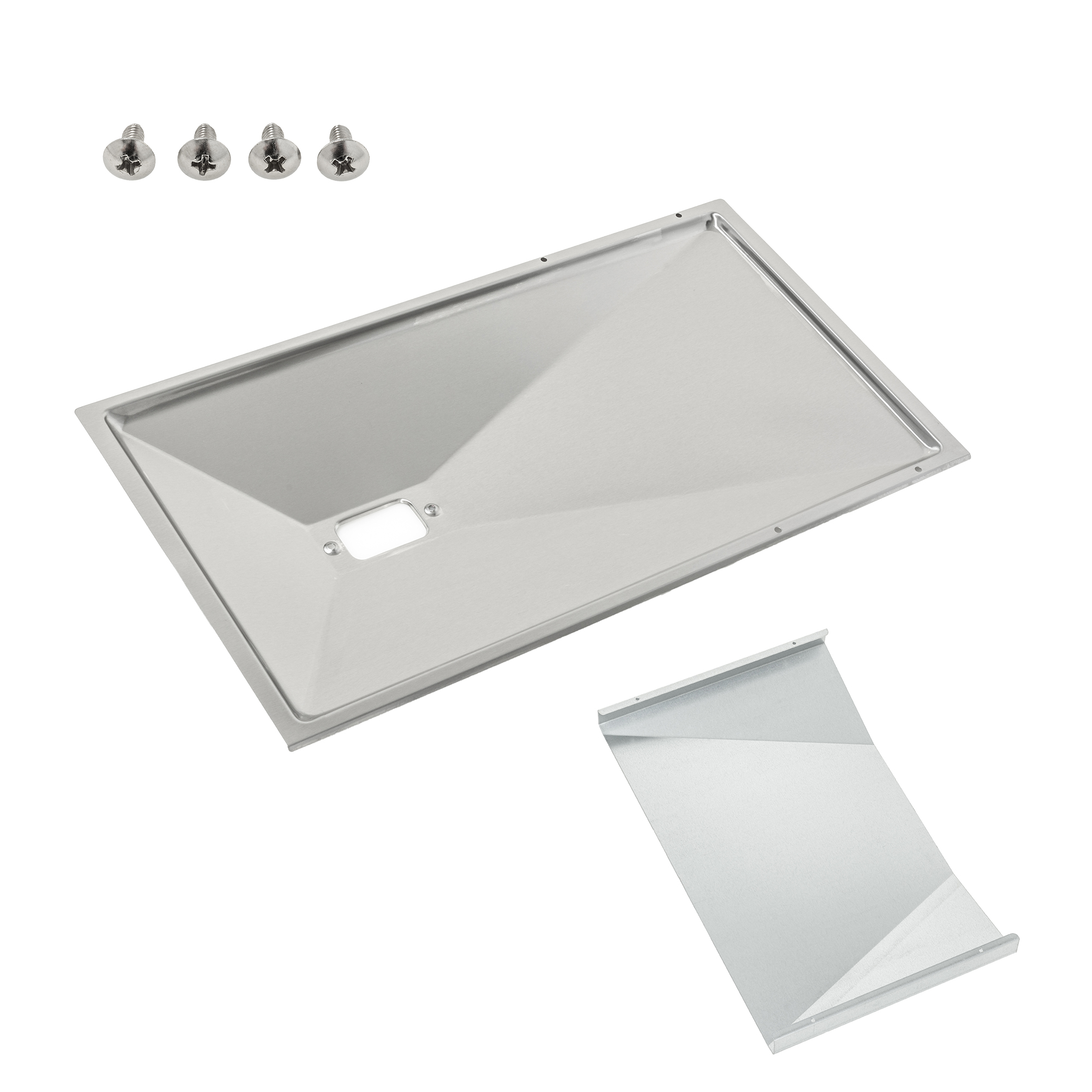 Grease tray Videro G4/G4-S stainless steel - w. heat insulation board