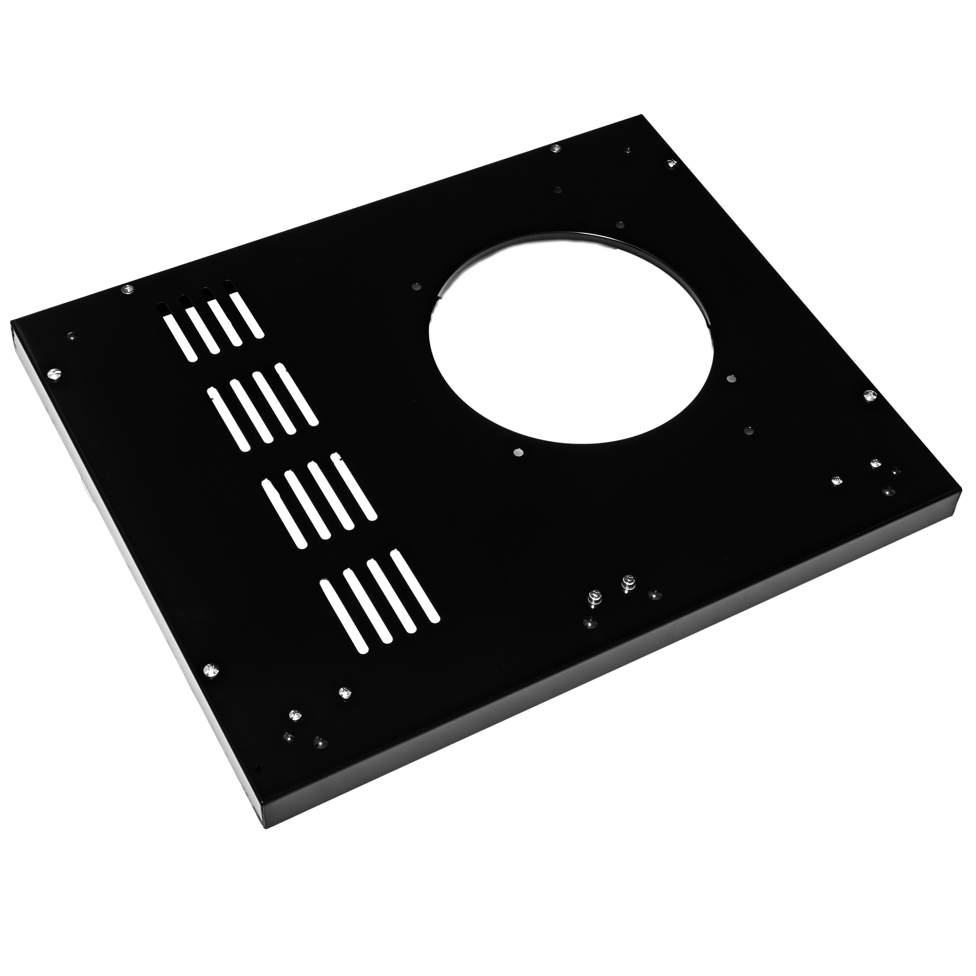 RÖSLE Unterschrank-Boden Unterschrank-Boden, schwarz, rechteckig, mit runden und rechteckigen Lüftungsschlitzen, aus...