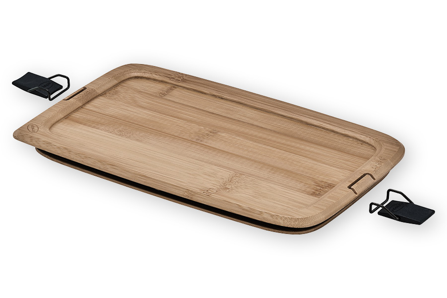 Brotzeitdeckel FLEXX 2GO eckig aus Bambus