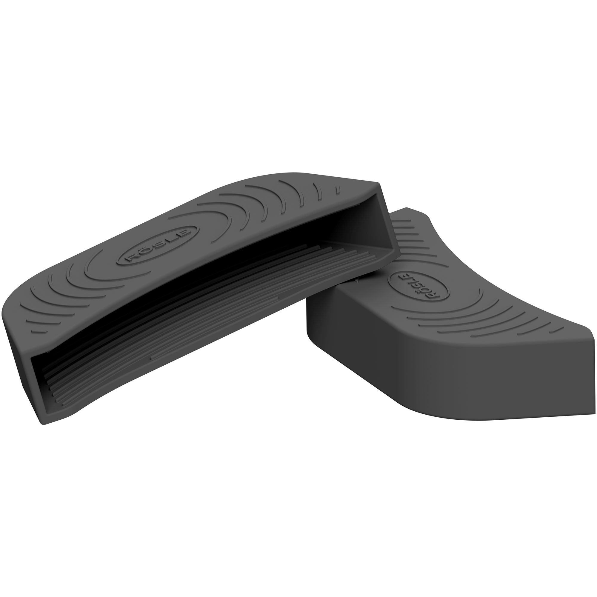 RÖSLE Silikongriffe Silikongriffe, schwarz, ergonomisch geformt, rutschfest, für besseren Halt.