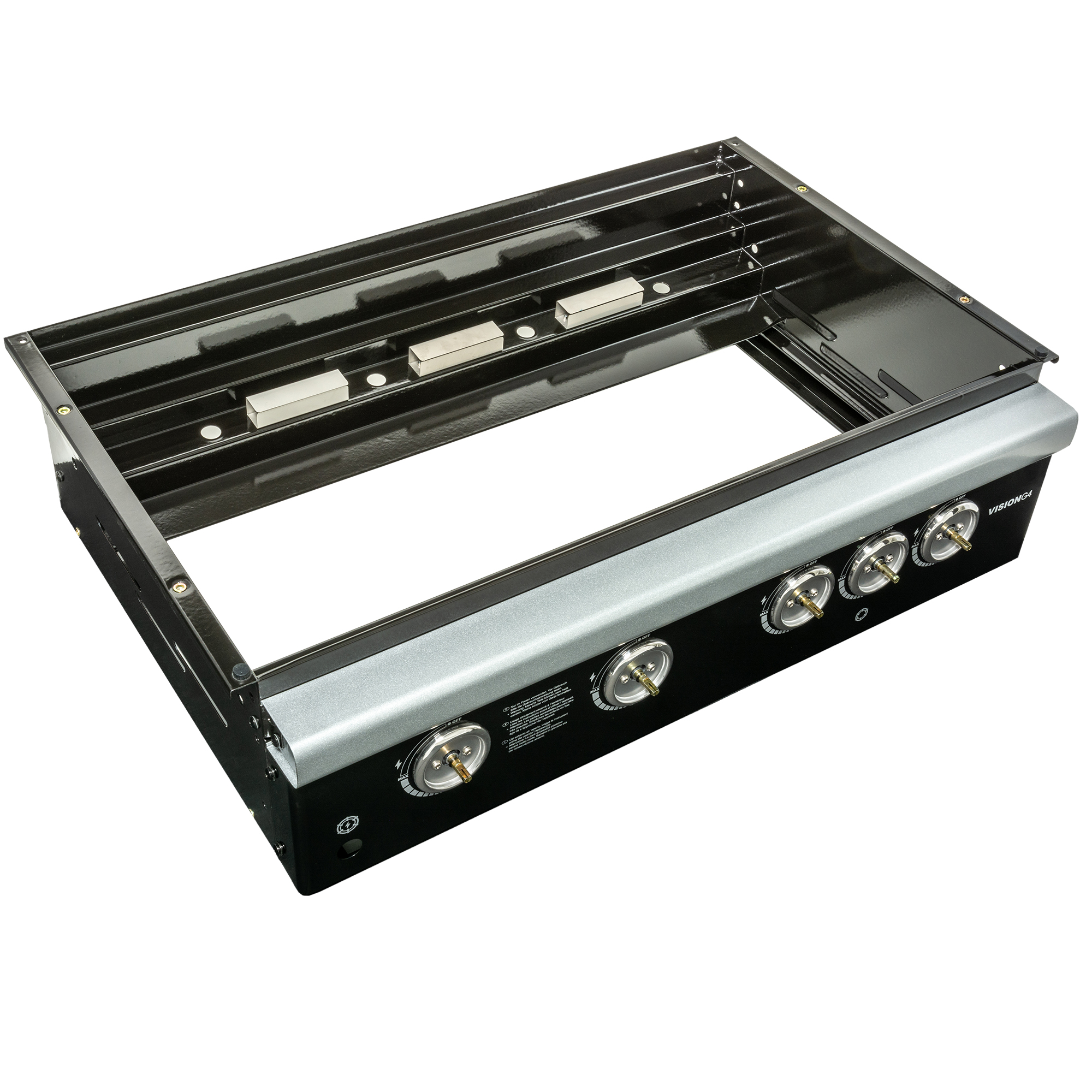 RÖSLE Brennkammer für Grill Brennkammer für Grill, schwarz, mit Bedienelementen und Grillrost.