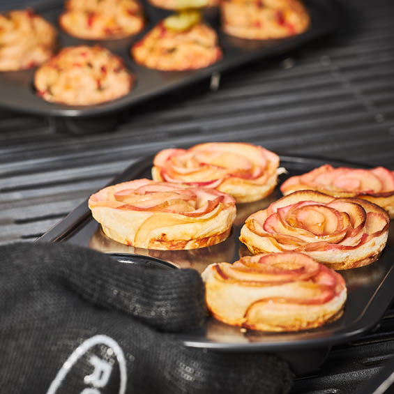 Rosen süß und herzhaft Rosen in der Barbecue Brat- und Backform