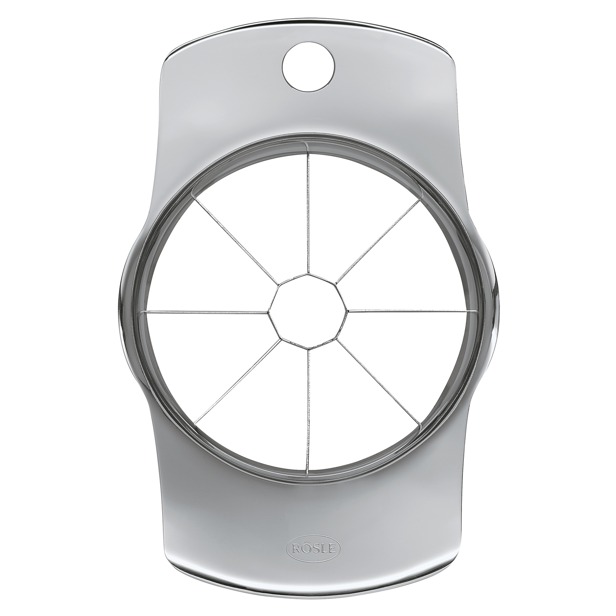 RÖSLE apple and pear divider Stainless steel apple and pear divider, round with eight blades for evenly portioning fruit.