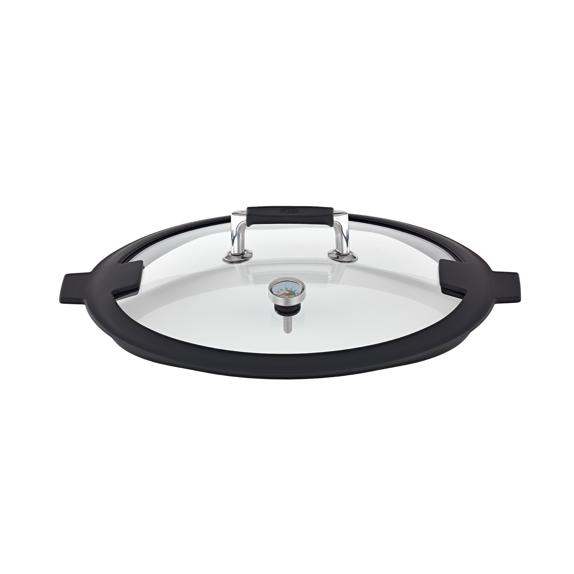 RÖSLE Glasdeckel Silence PRO 28 cm Glasdeckel Silence PRO, 28 cm, mit Silikonrand und Temperaturanzeige.
