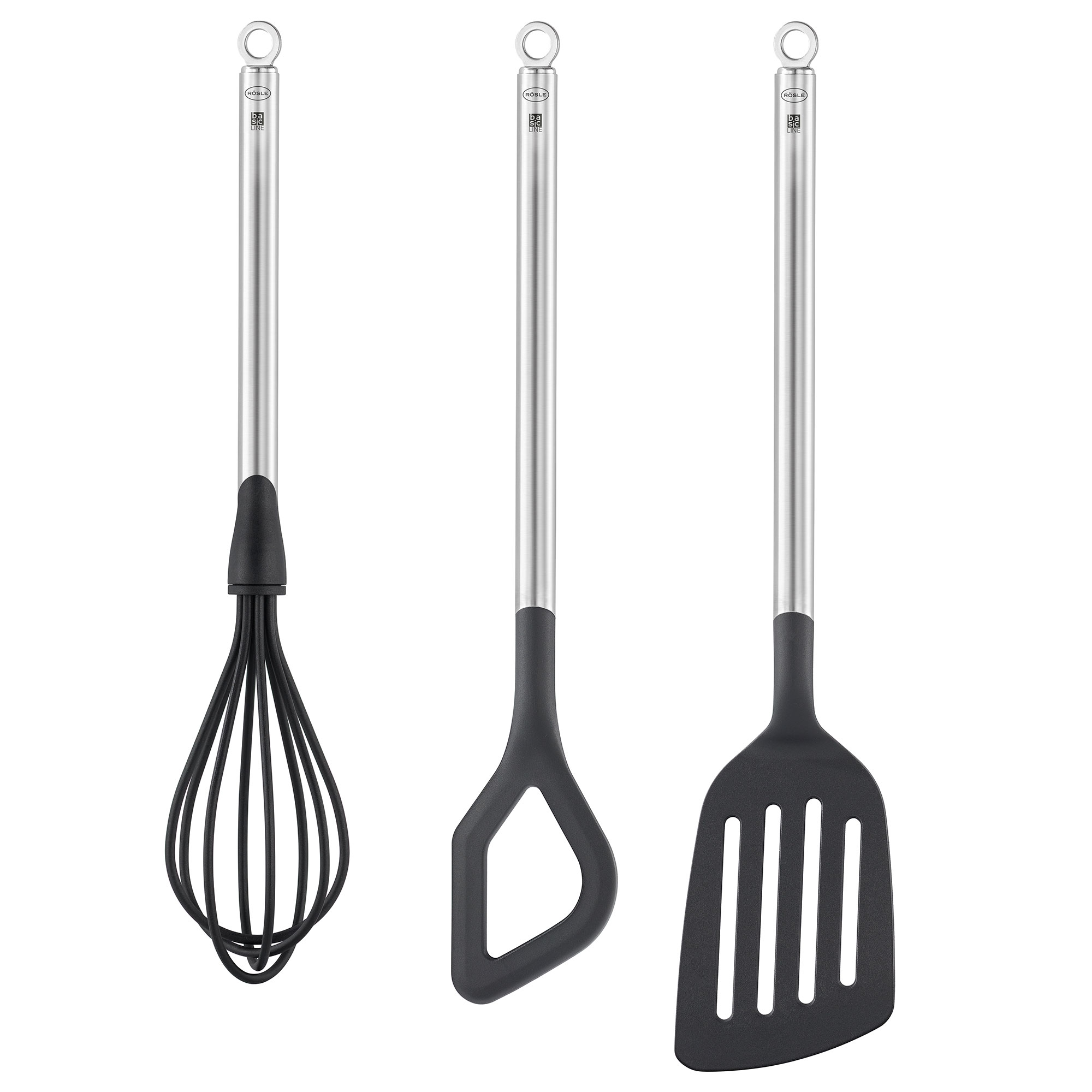 RÖSLE Gourmet-Set Basic Line Gourmet-Set bestehend aus einem Schneebesen, einer Pfannenwender und einem Spatel, alle mit...