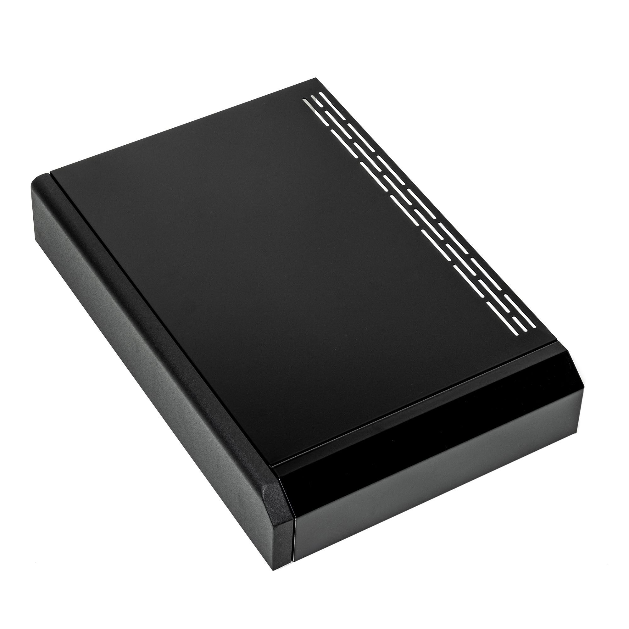 RÖSLE Ablagetisch in Schwarz Ablagetisch, rechteckig, schwarz, aus Metall, mit strukturiertem Design.