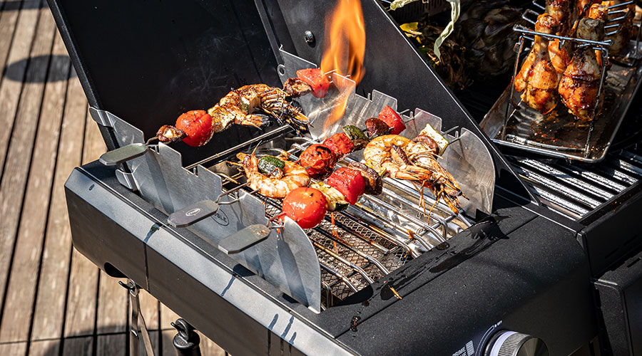 Allflame Hero 6 Grillspieße werden auf der Primezone des Hero 6 gegrillt