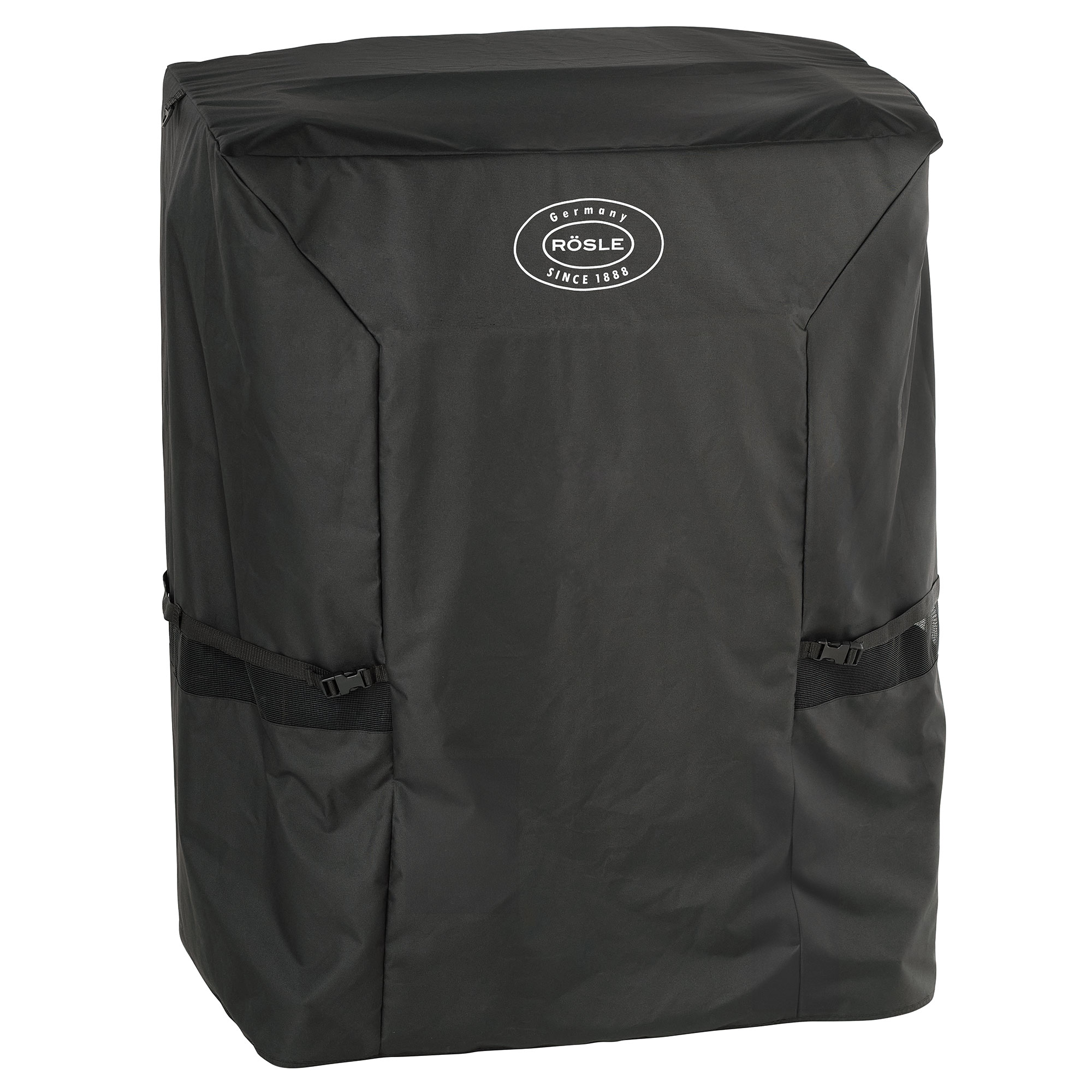 RÖSLE Abdeckhaube für Grill Abdeckhaube für Grill, schwarz, wetterfest, mit verstellbaren Riemen