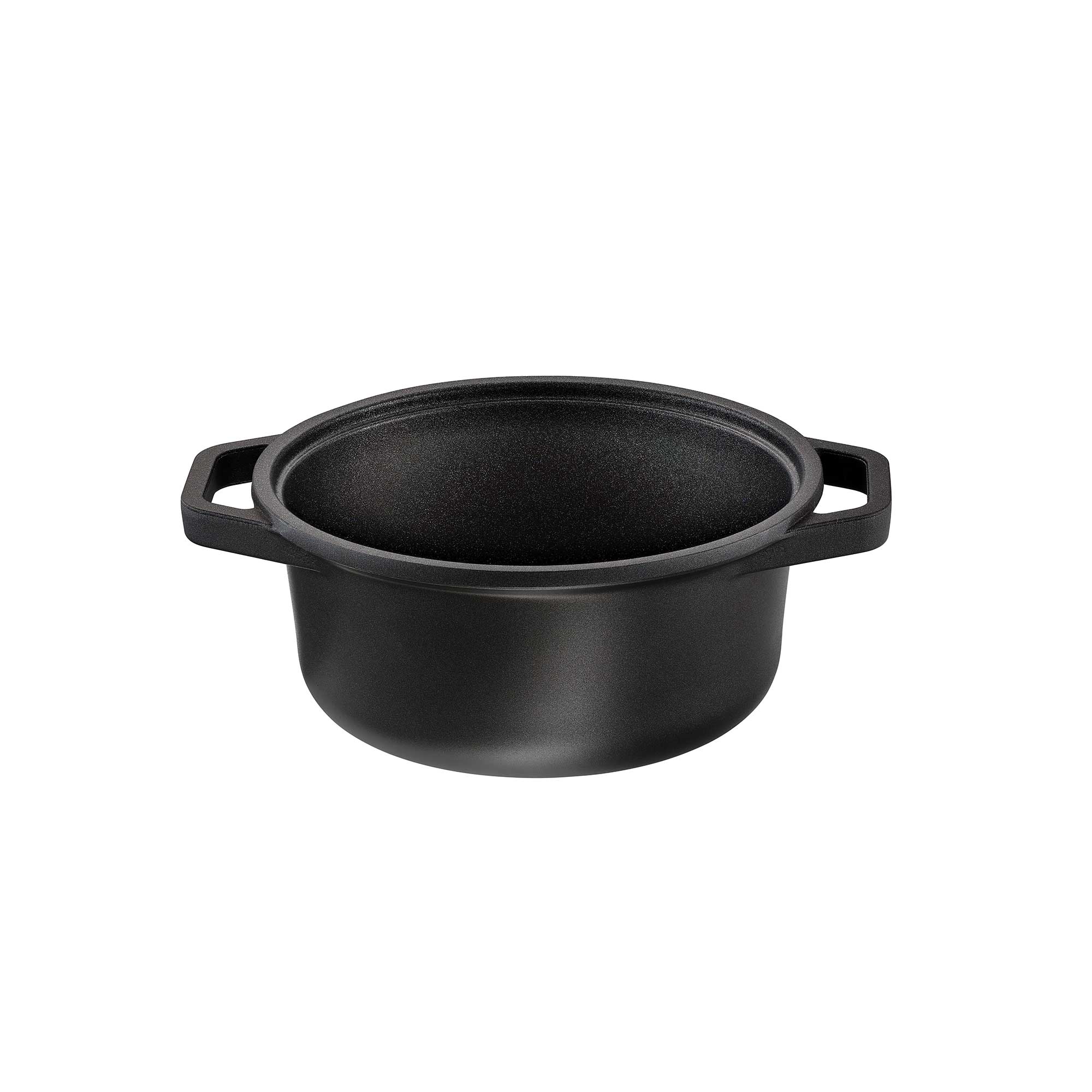 RÖSLE Cadini Kochtopf 20 cm Kochtopf Cadini, 20 cm, schwarz, aus Gusseisen, mit zwei Griffen